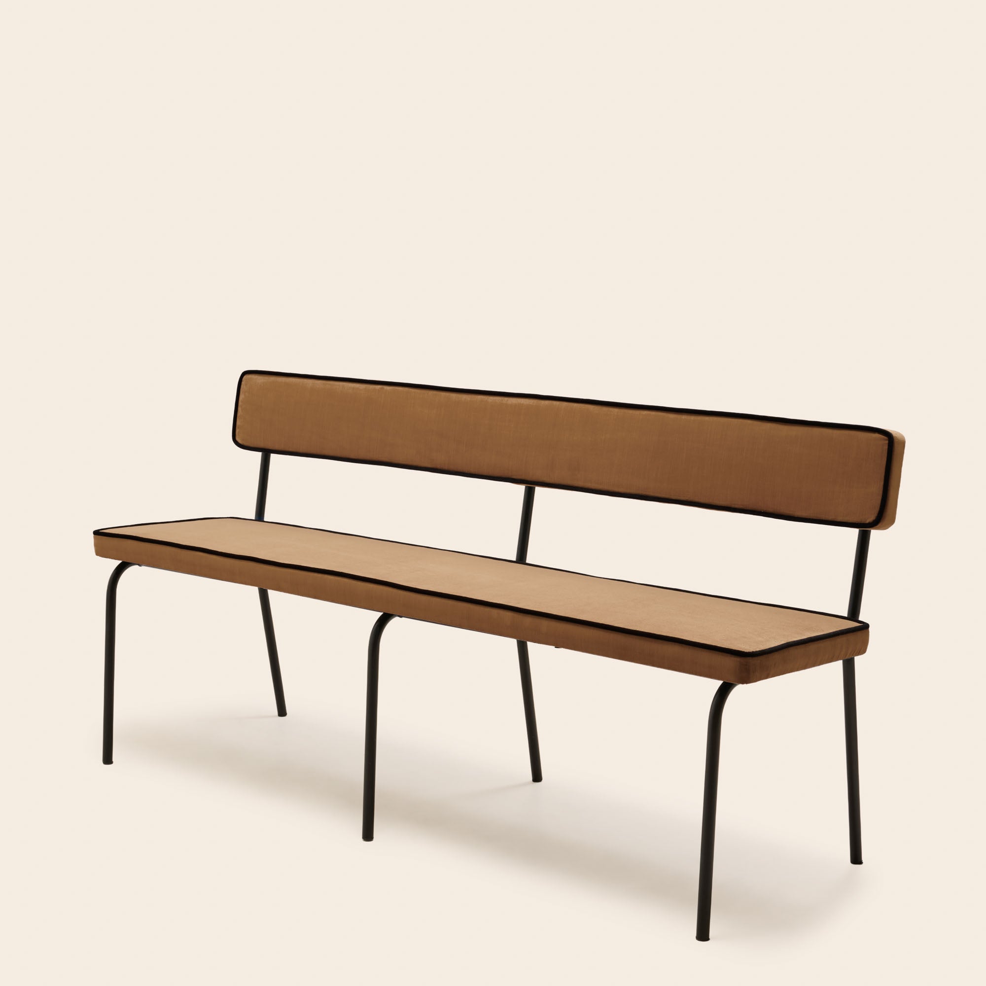 Banc YSABEAU dalila camel doré et noir