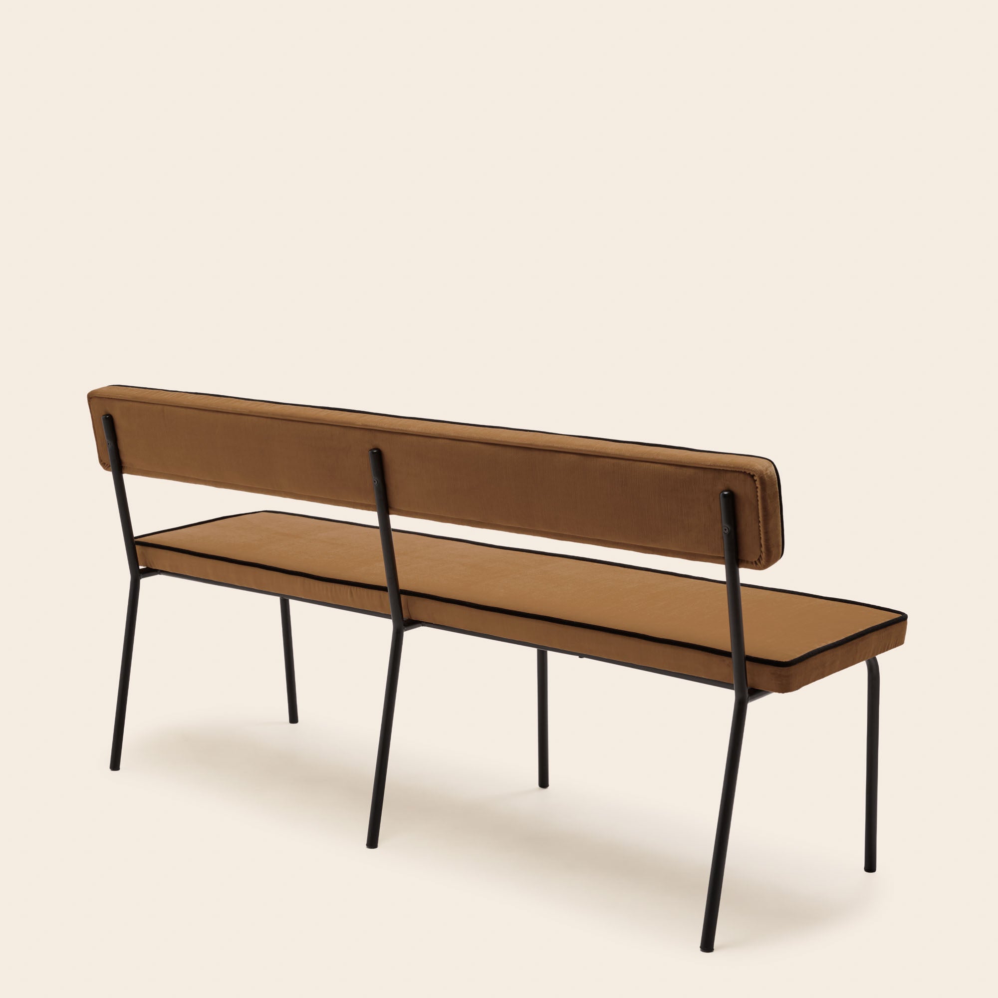 Banc YSABEAU dalila camel doré et noir