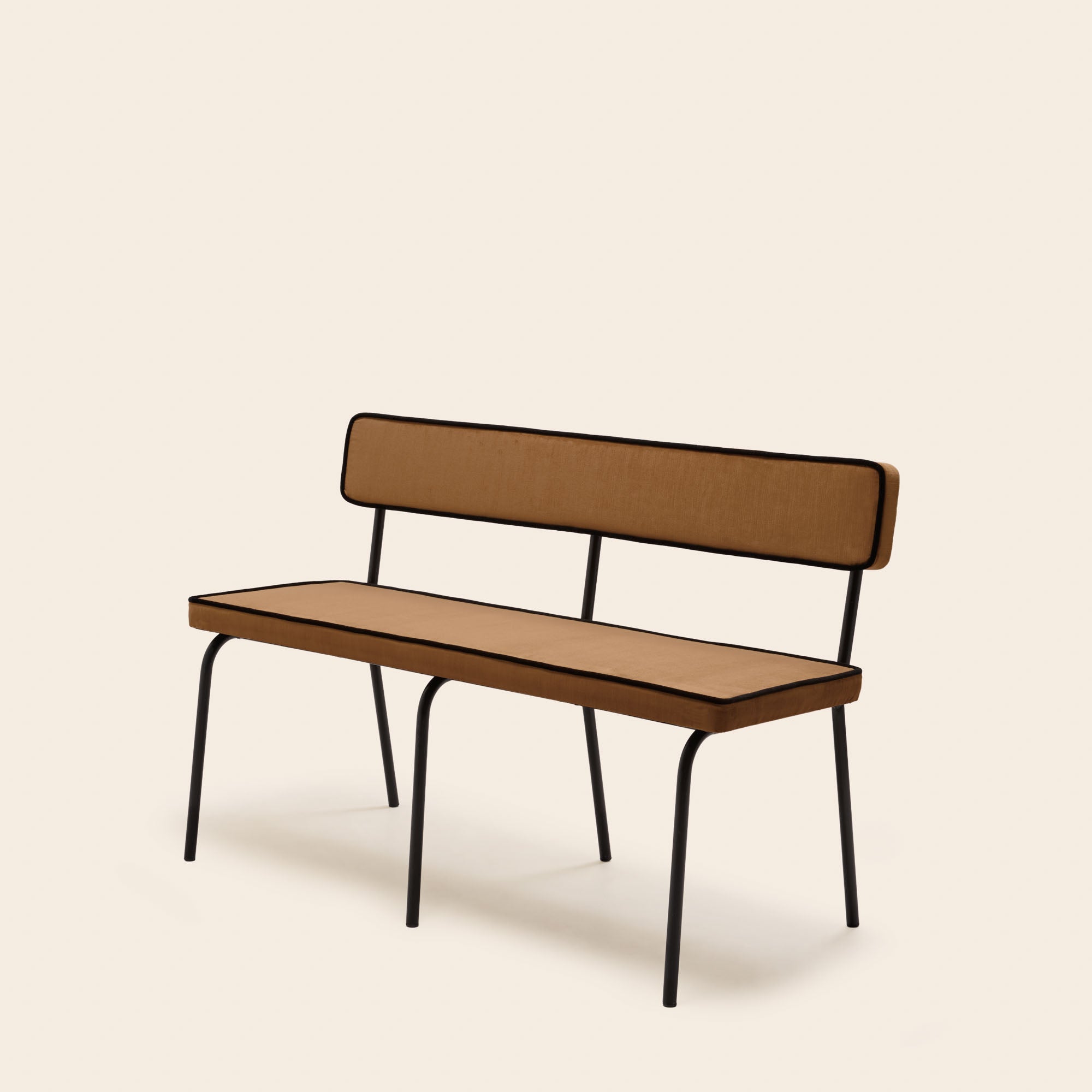 Banc YSABEAU dalila camel doré et noir