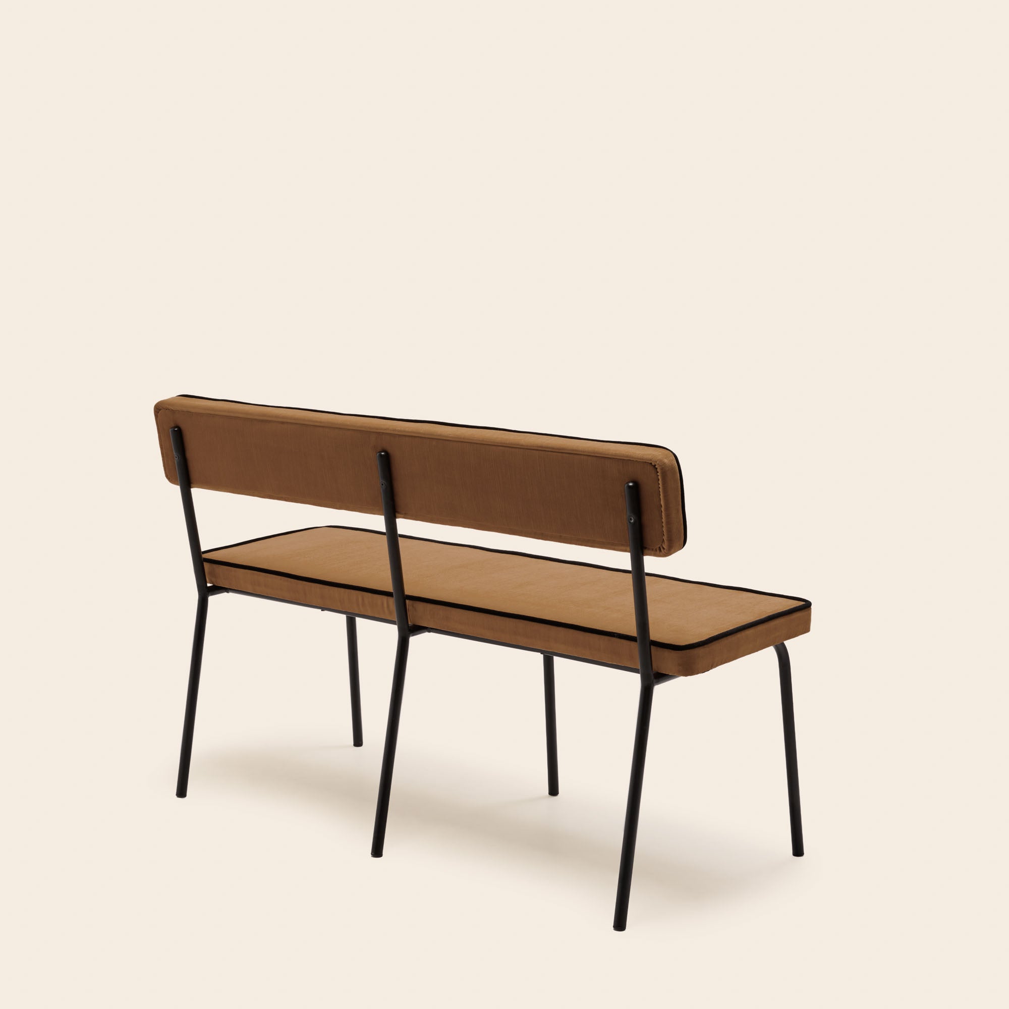 Banc YSABEAU dalila camel doré et noir