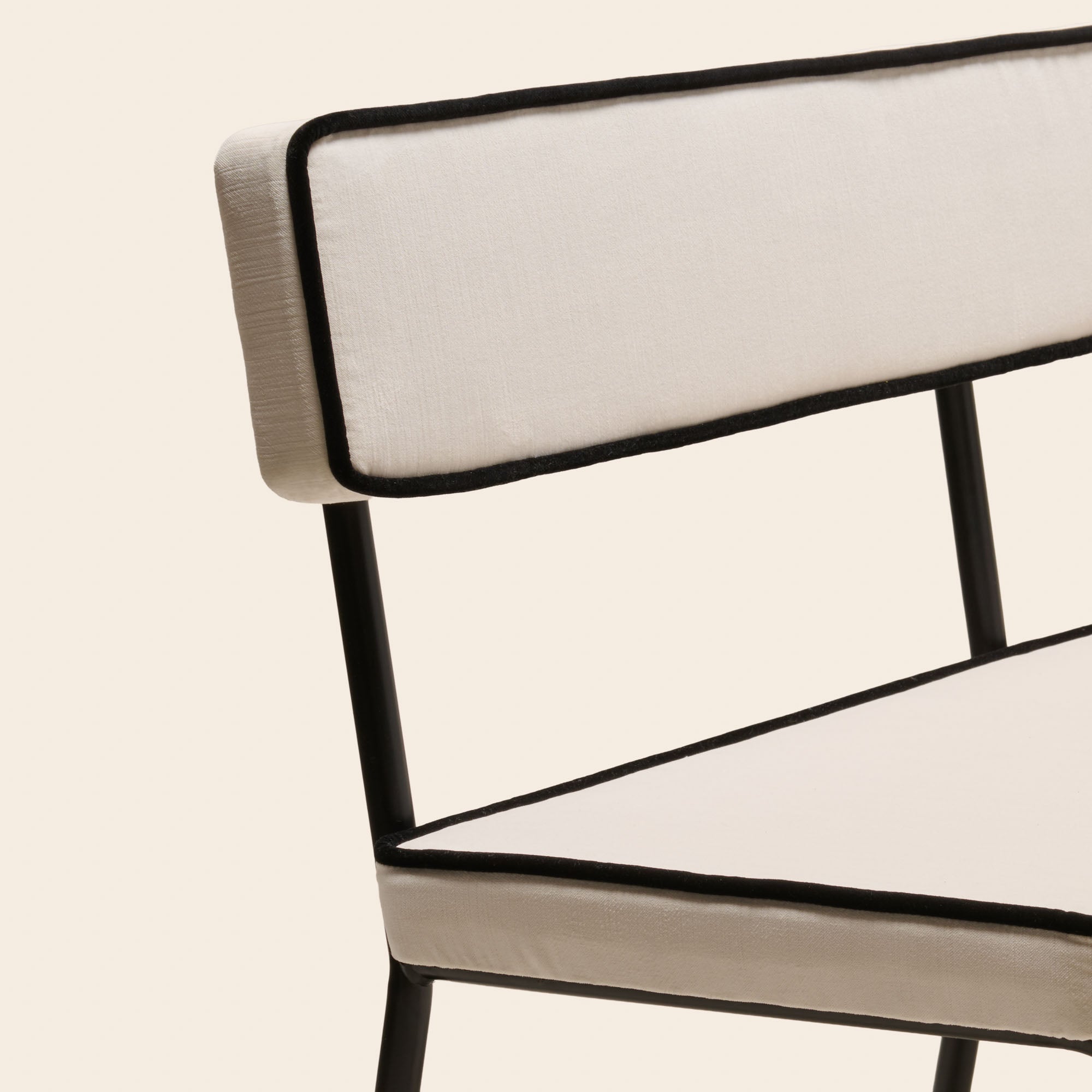 Banc YSABEAU dalila ivoire et noir