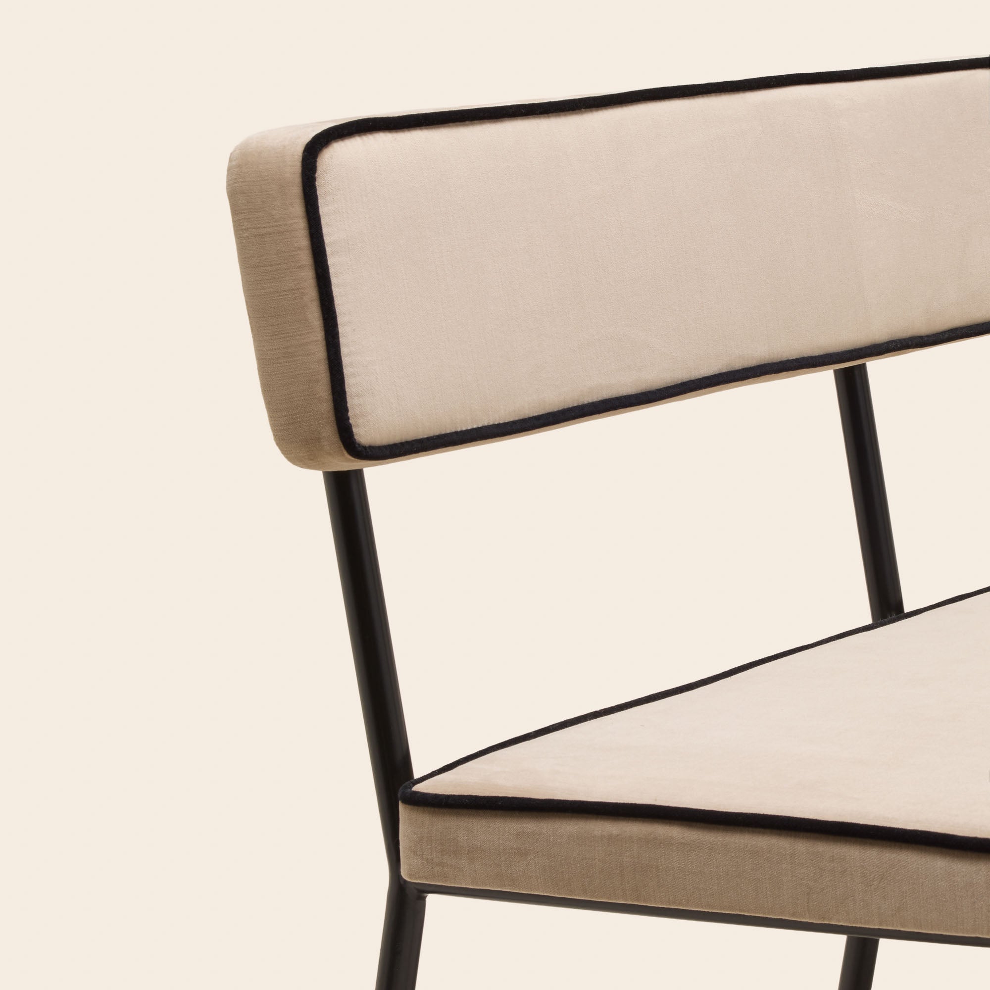 Banc YSABEAU dalila beige chic passepoil