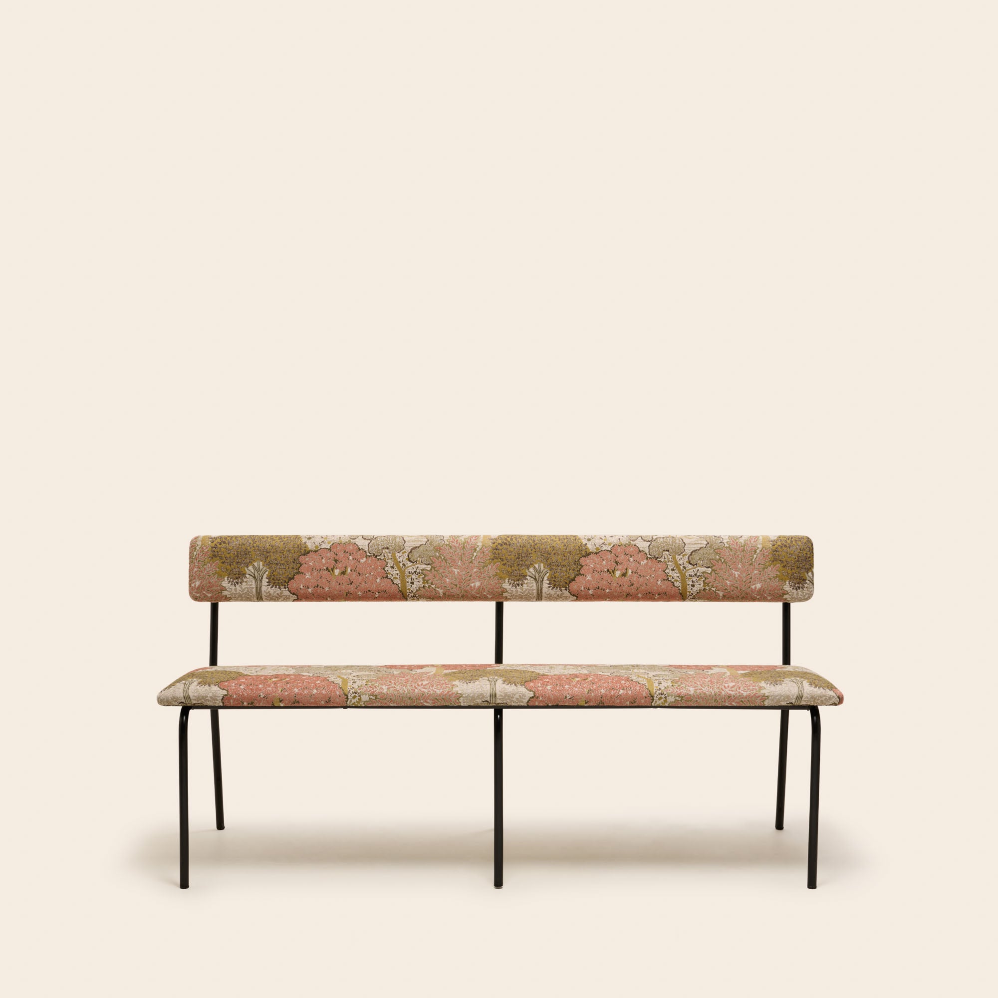 Banc YSABEAU alisia naturel et rose orangé