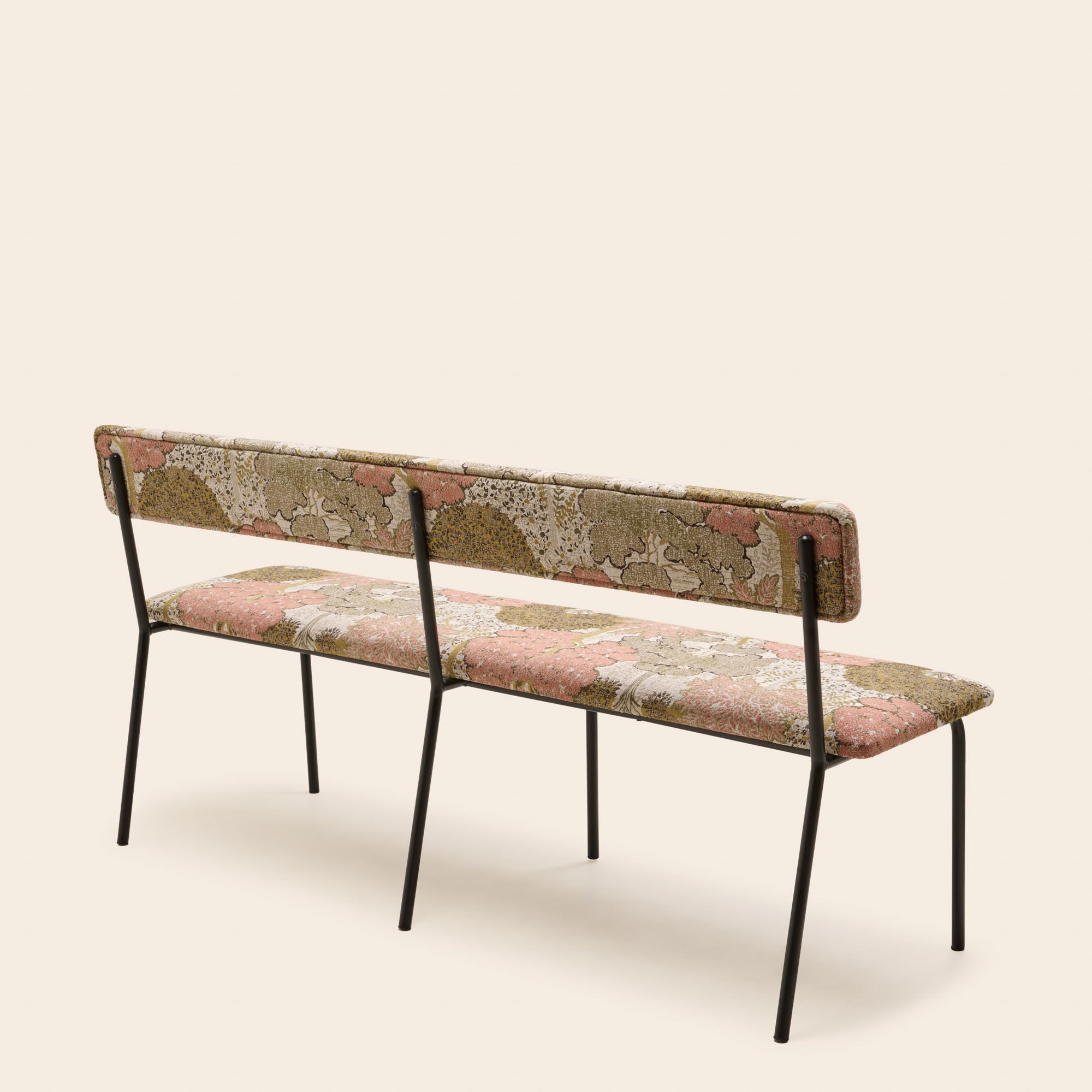 Banc YSABEAU alisia naturel et rose orangé