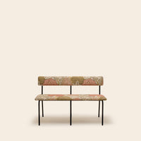 Banc YSABEAU alisia naturel et rose orangé