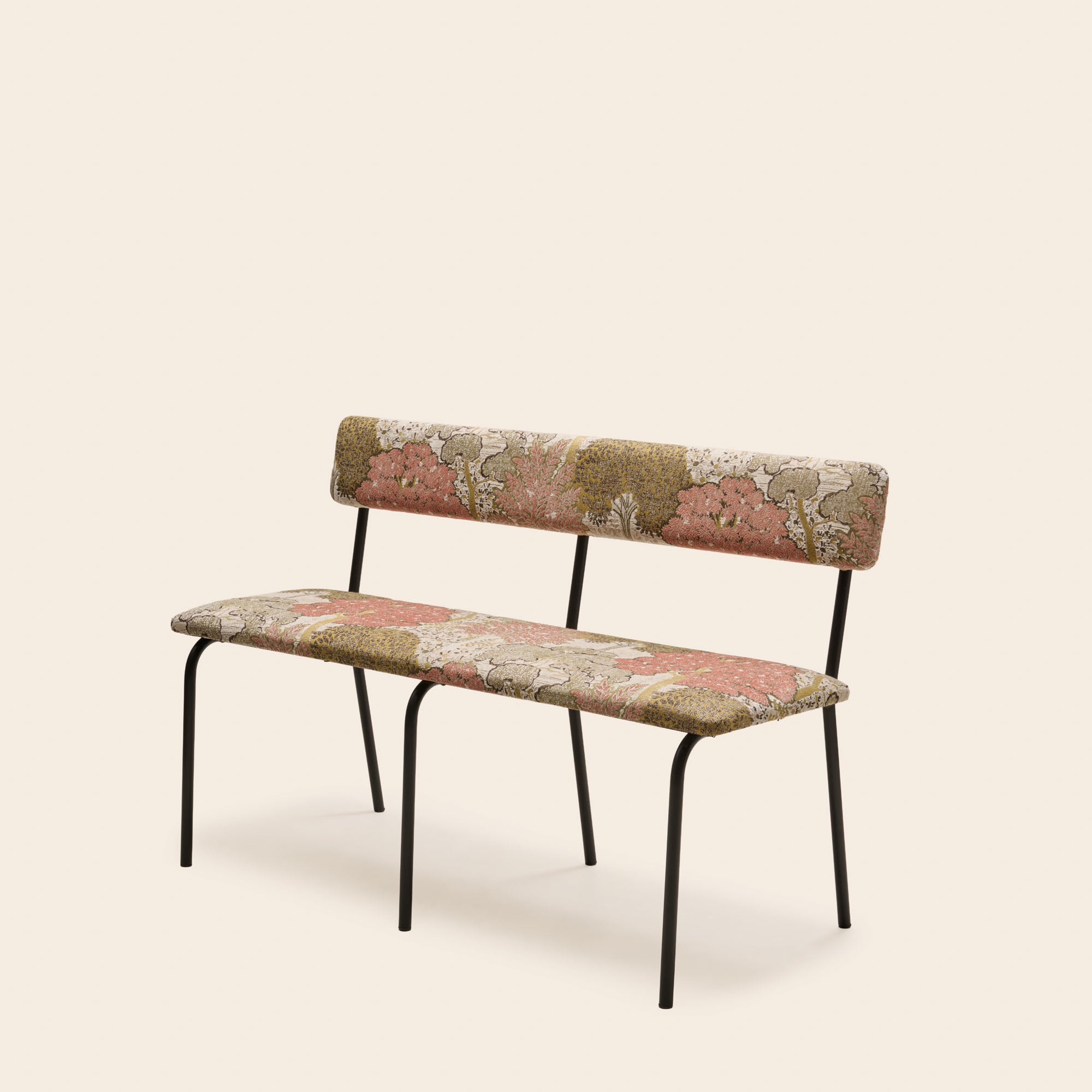 Banc YSABEAU alisia naturel et rose orangé