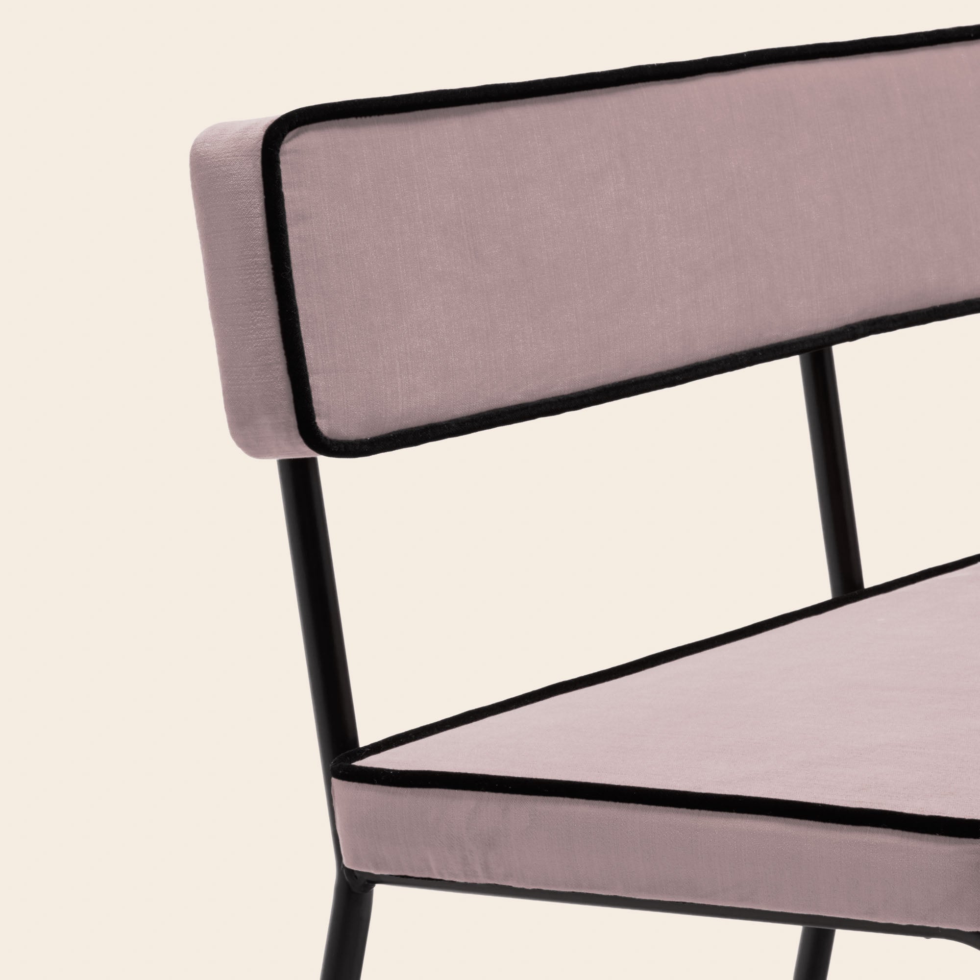 Banc YSABEAU dalila nacre rose et noir