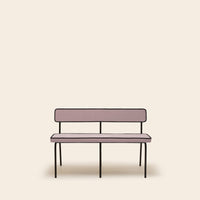 Banc YSABEAU dalila nacre rose et noir