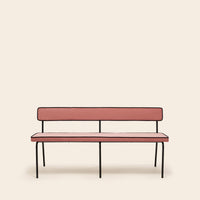 Banc YSABEAU dalila pêche rosé et noir