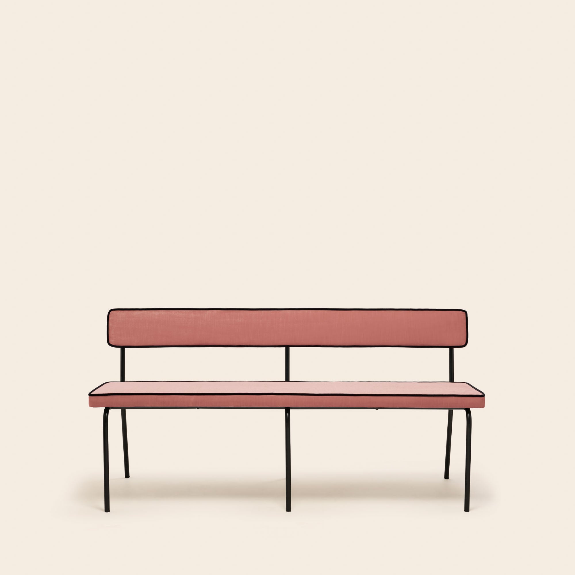 Banc YSABEAU dalila pêche rosé et noir