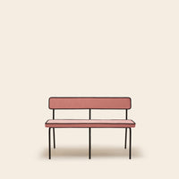 Banc YSABEAU dalila pêche rosé et noir