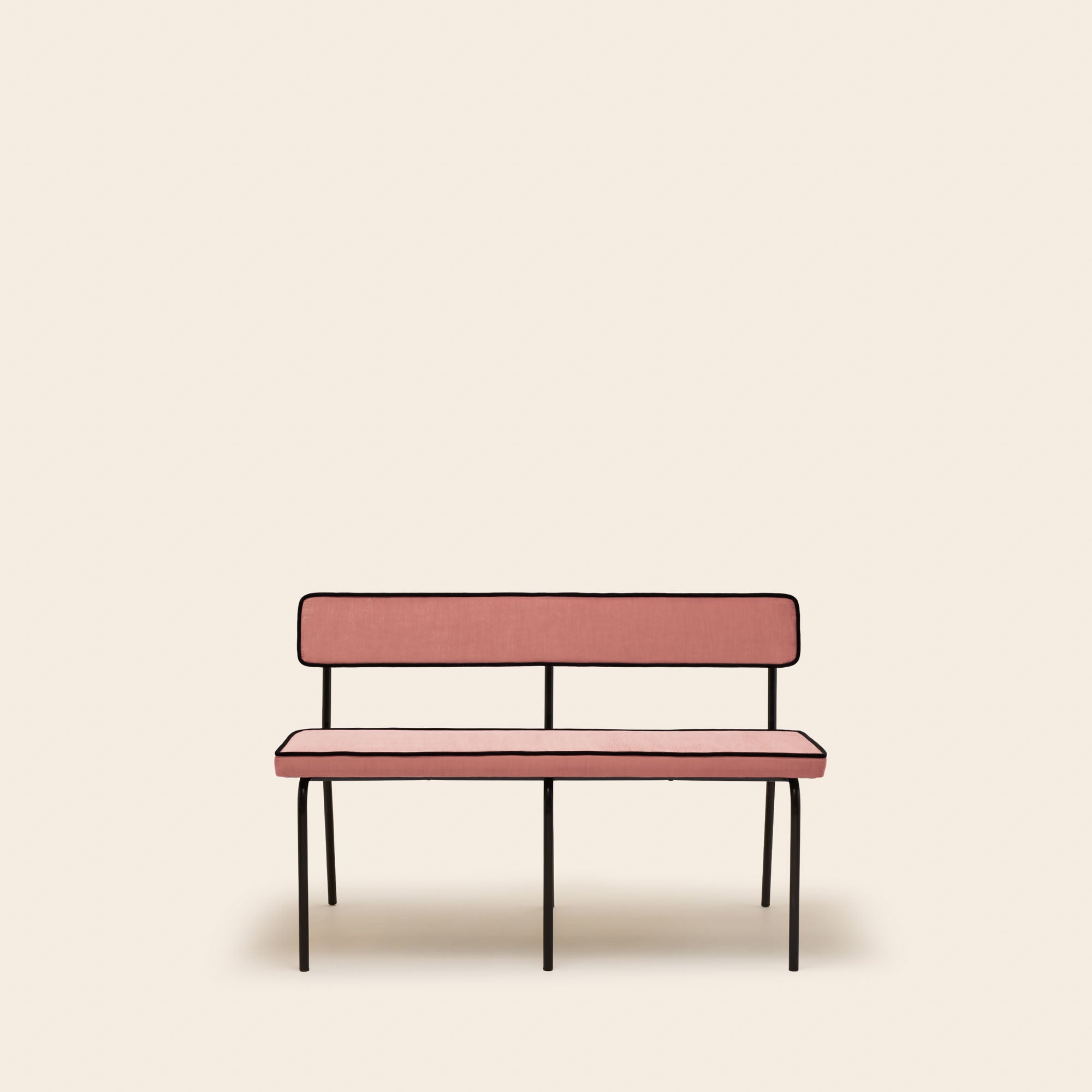 Banc YSABEAU dalila pêche rosé et noir