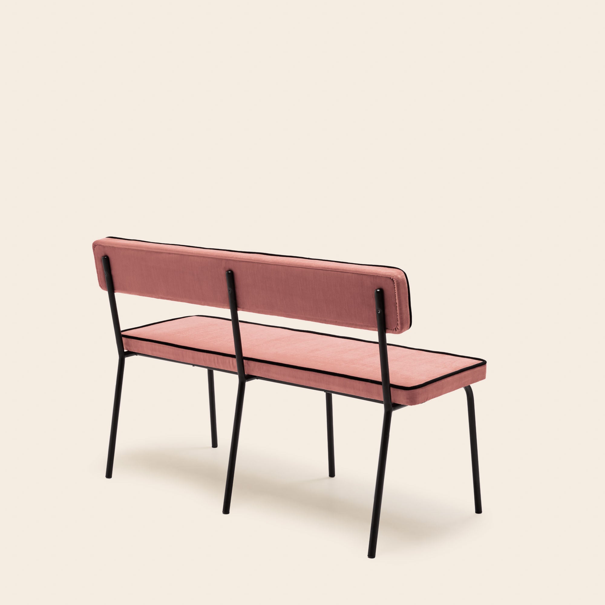 Banc YSABEAU dalila pêche rosé et noir