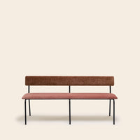 Banc YSABEAU pêche rosé et caramel