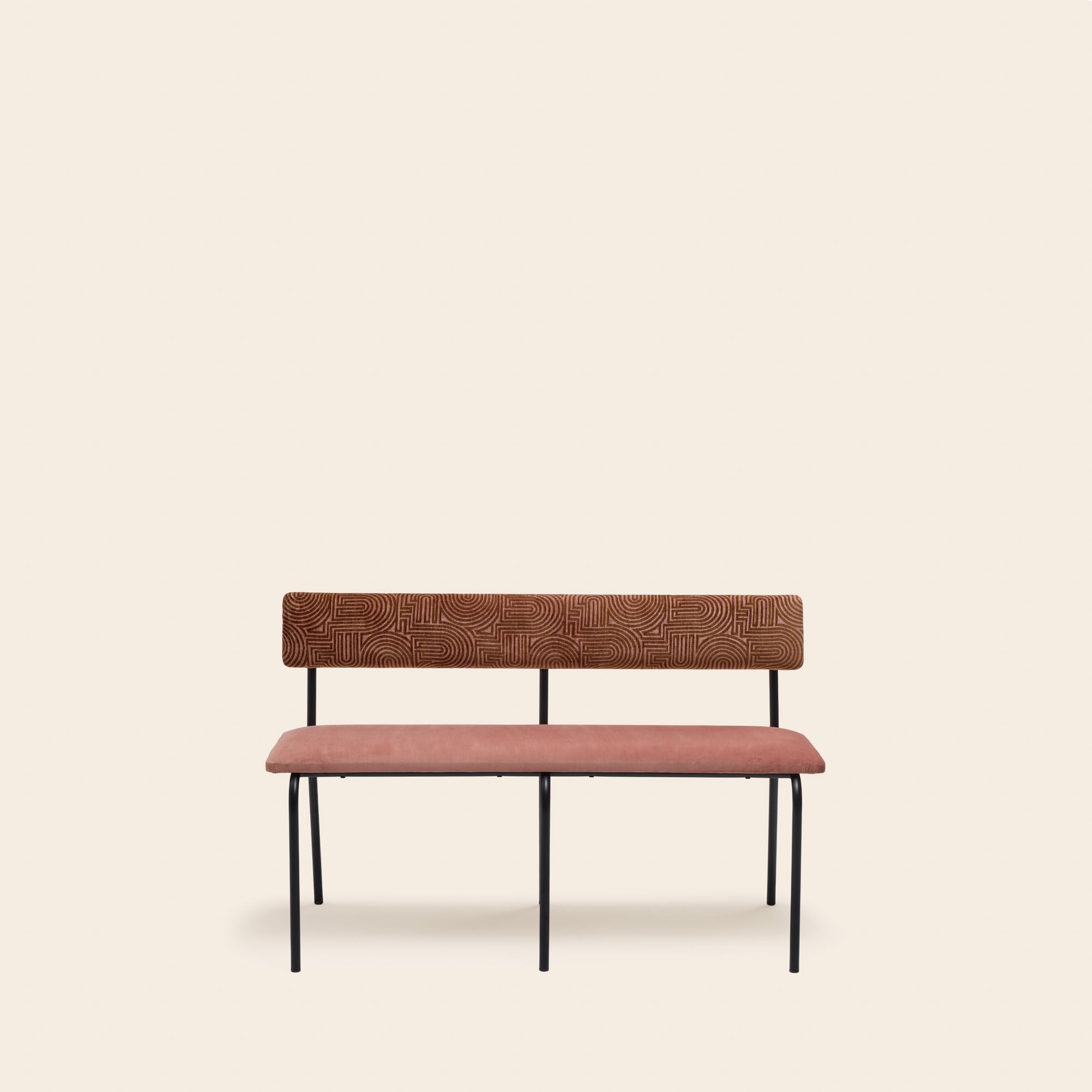 Banc YSABEAU pêche rosé et caramel