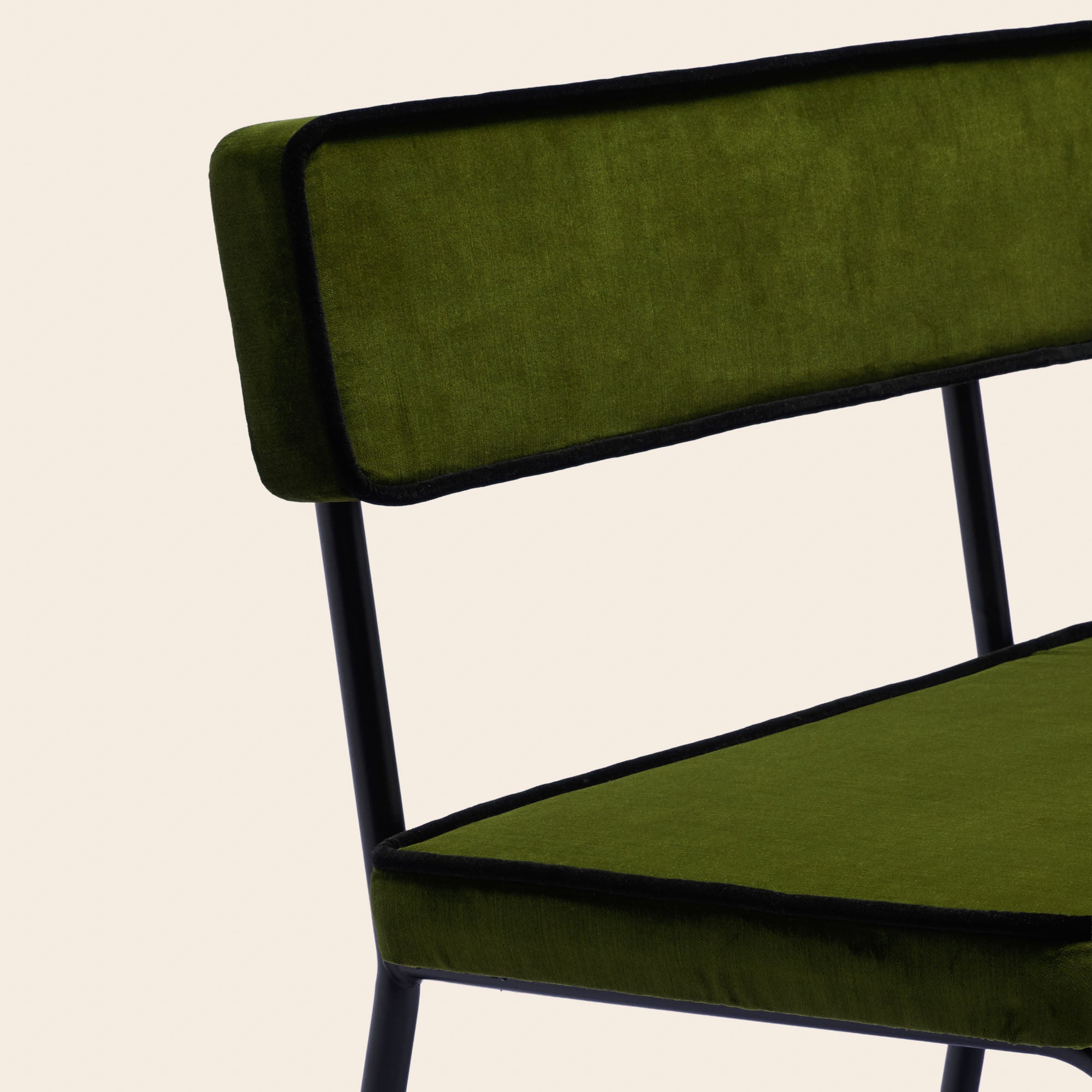 Banc YSABEAU dalila vert olive et noir