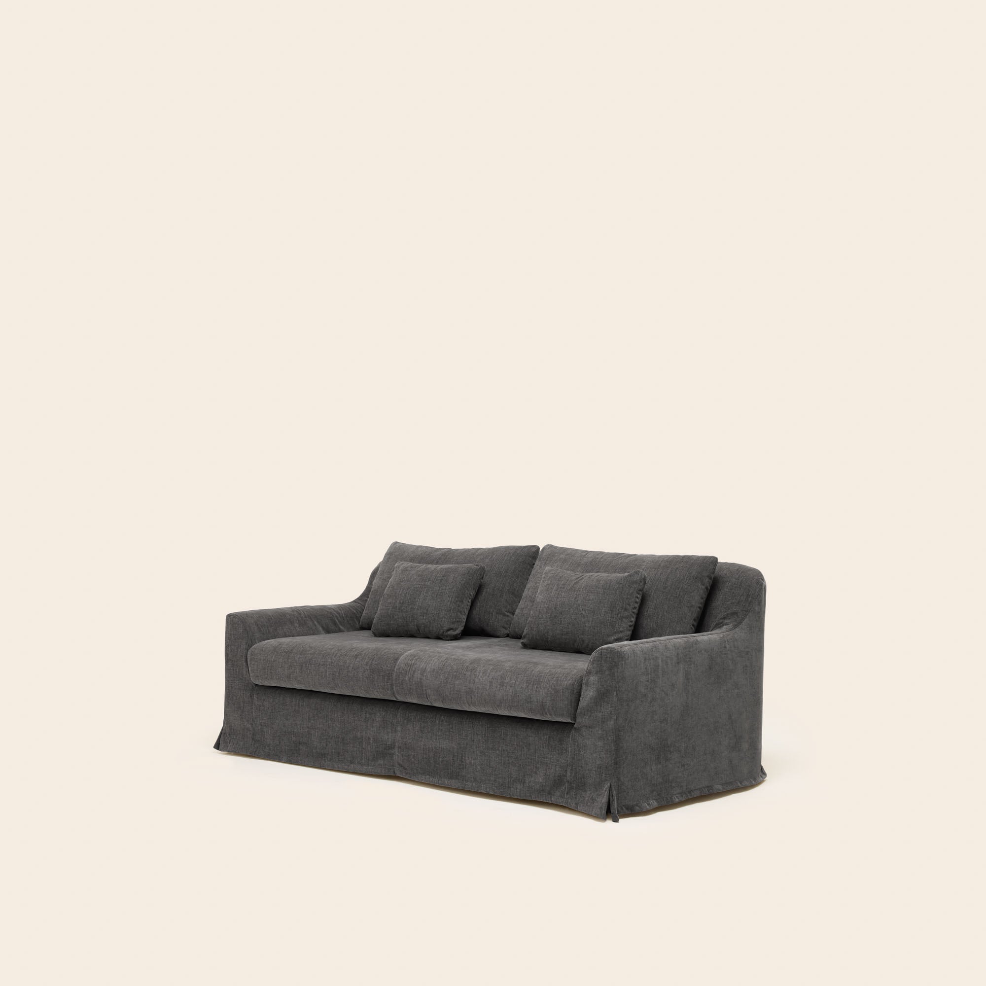 Canapé 2,5 places CLARIBEL chenille gris graphite