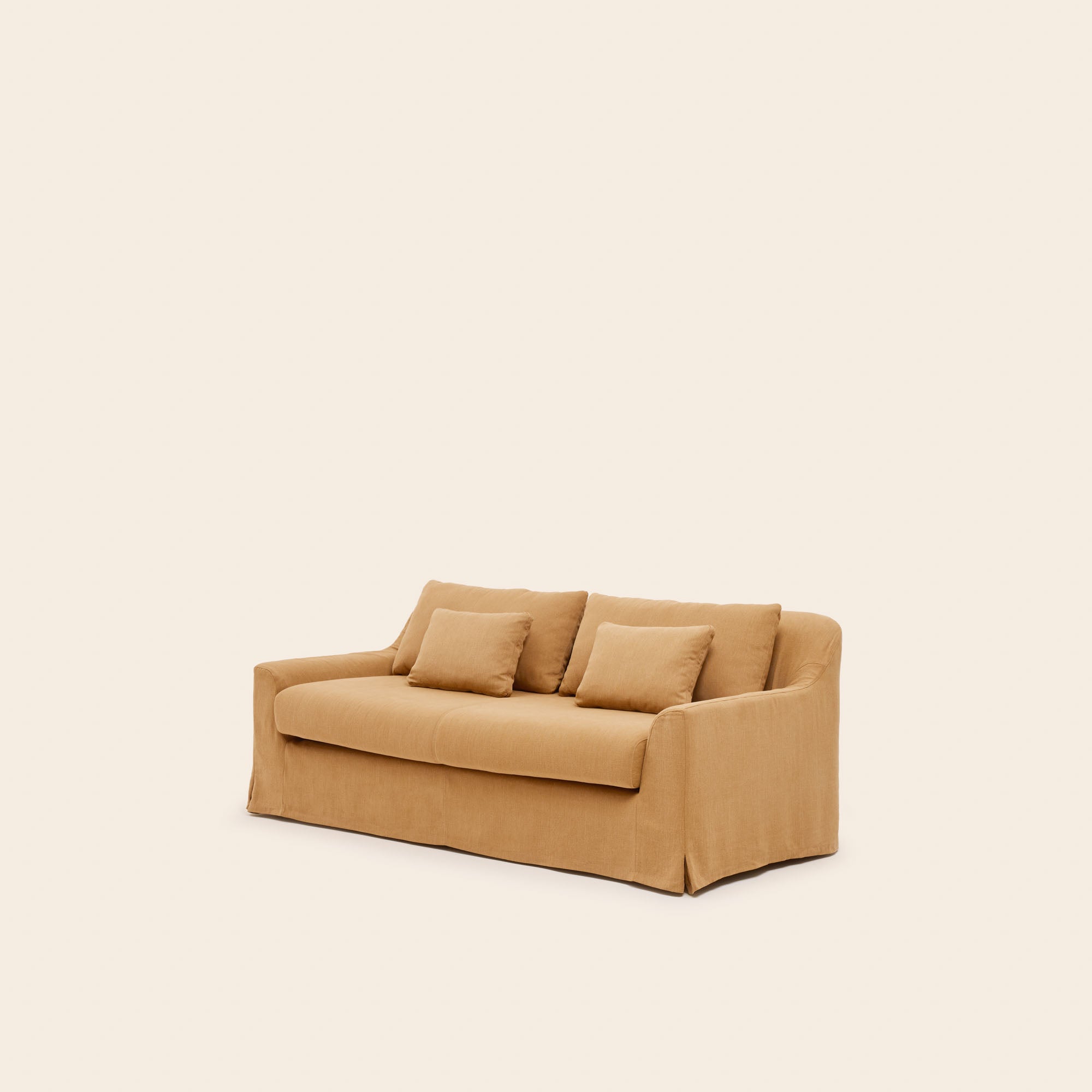 Canapé 2,5 places CLARIBEL toile caramel