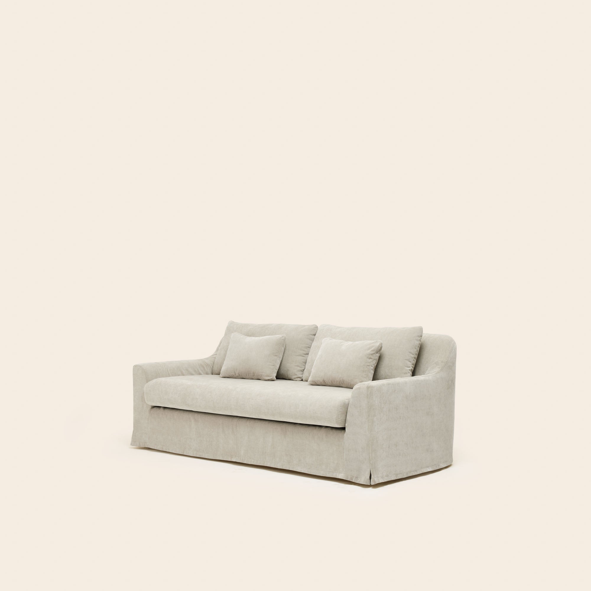 Canapé 2,5 places CLARIBEL chenille pierre minéral