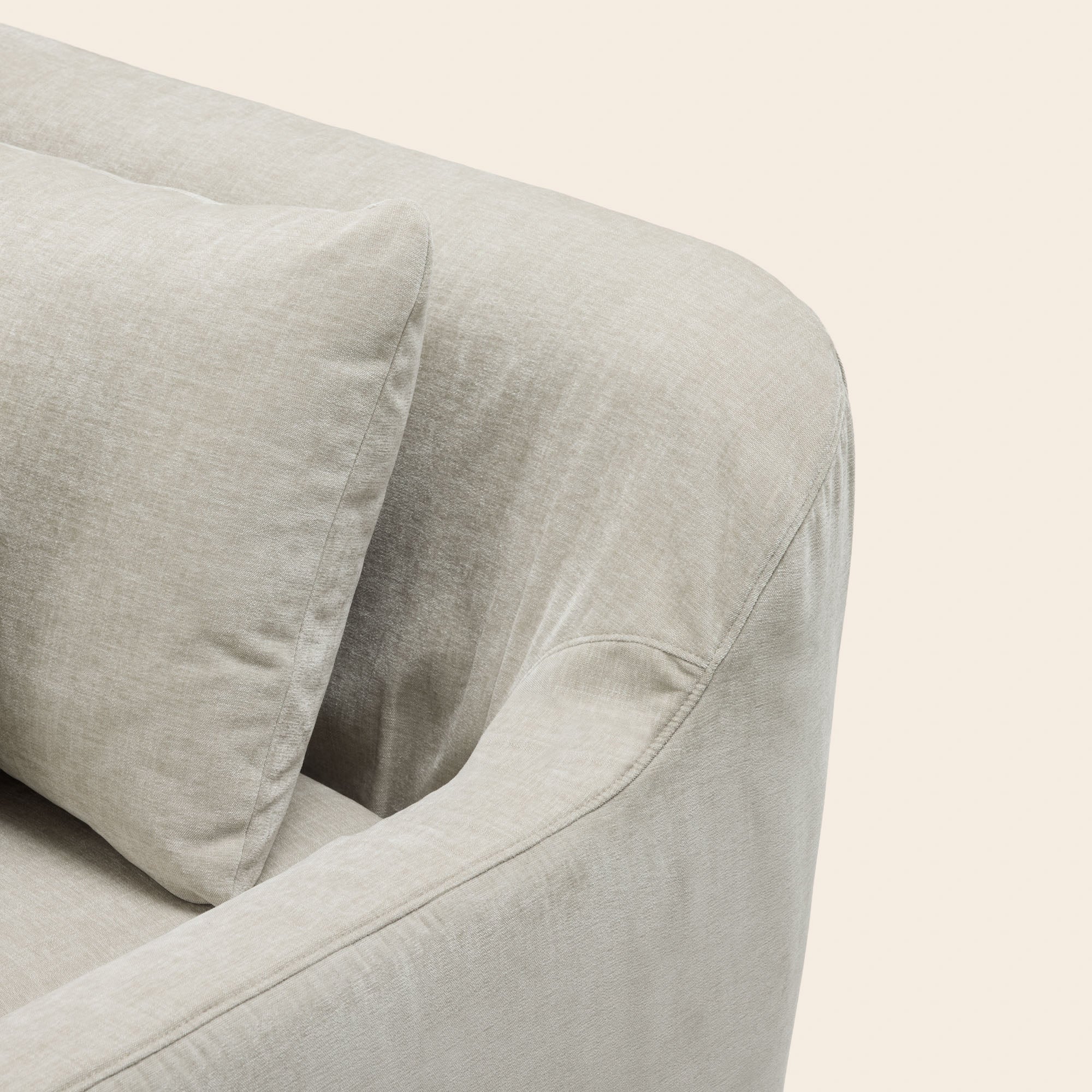 Canapé 2,5 places CLARIBEL chenille pierre minéral