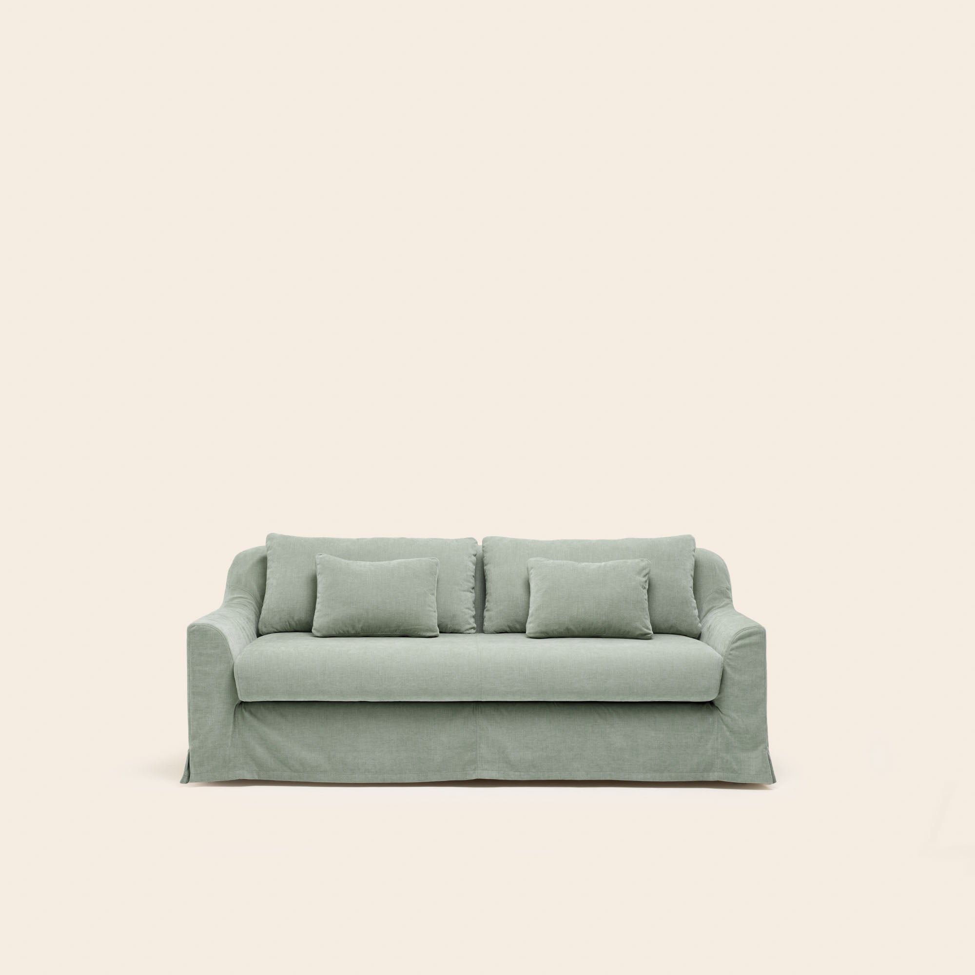 Canapé 2,5 places CLARIBEL chenille vert de gris