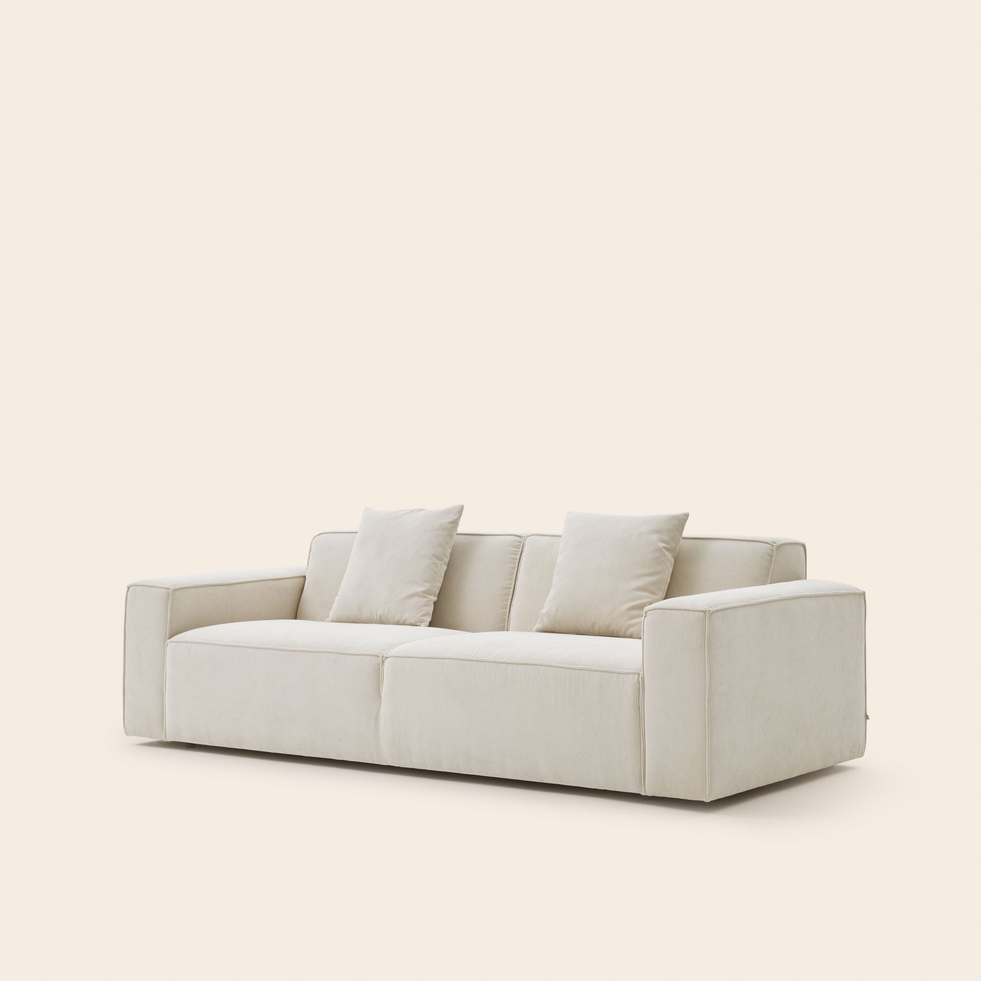 DYONIS limestone ribbed profilo 2.5-seater sofa
