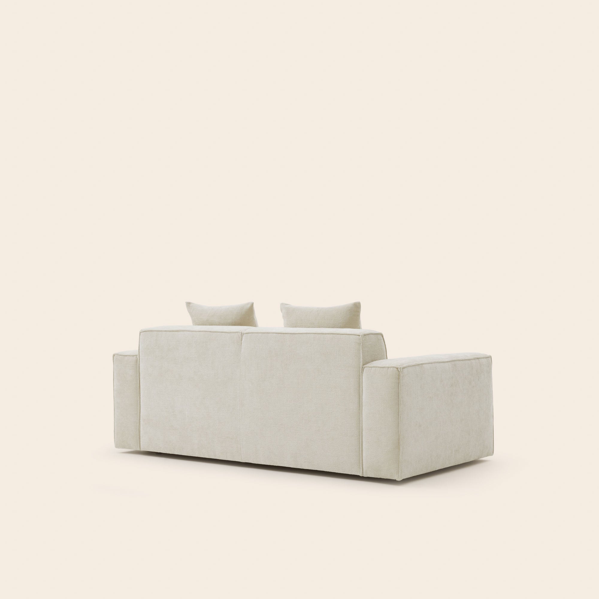 Canapé 2 places DYONIS chenille ivoire