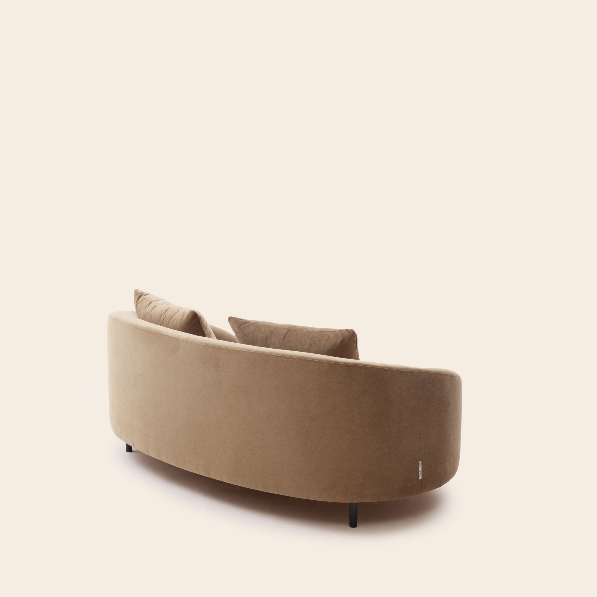 Canapé 2 places JULIKA velours beige chaud