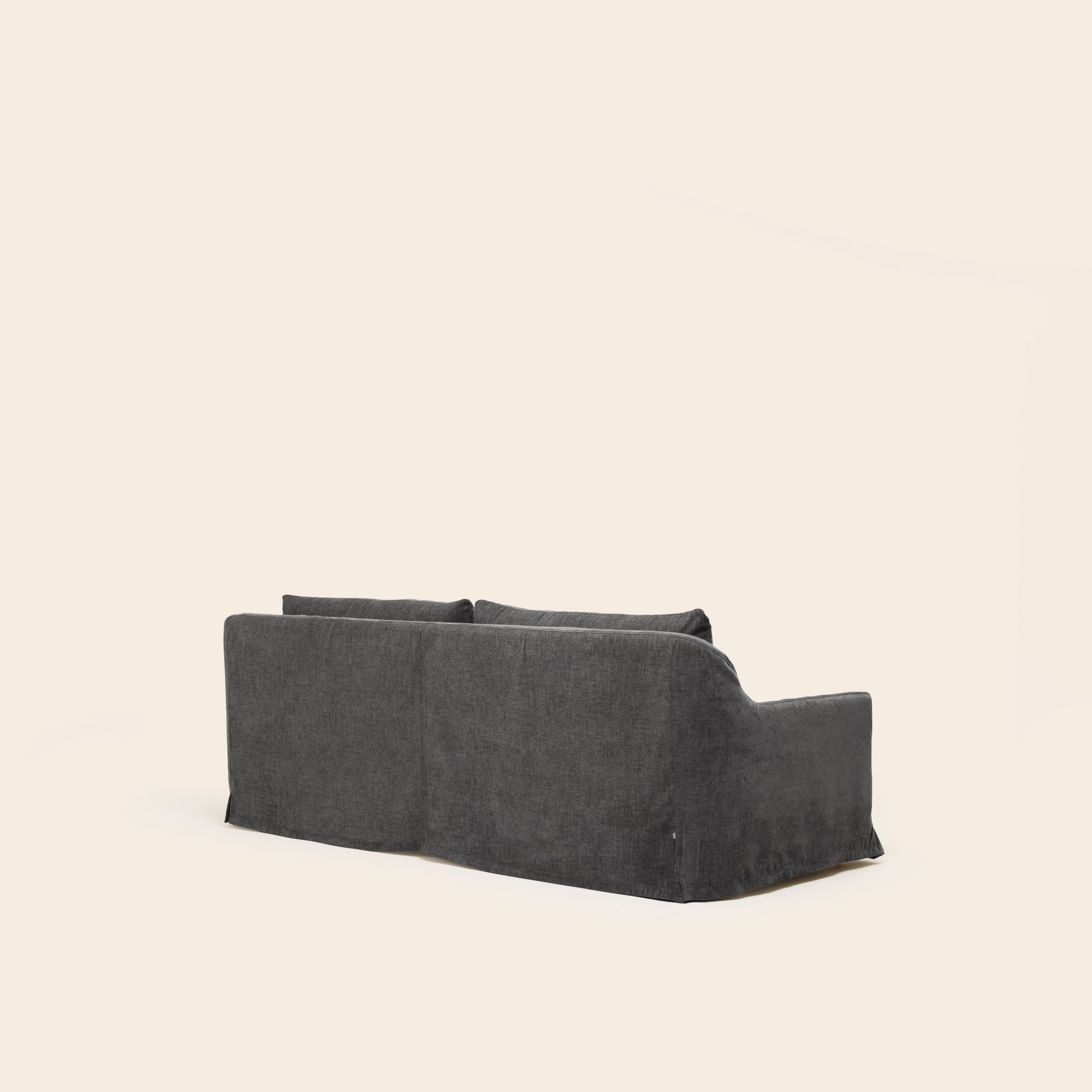 Canapé 3 places CLARIBEL chenille gris graphite