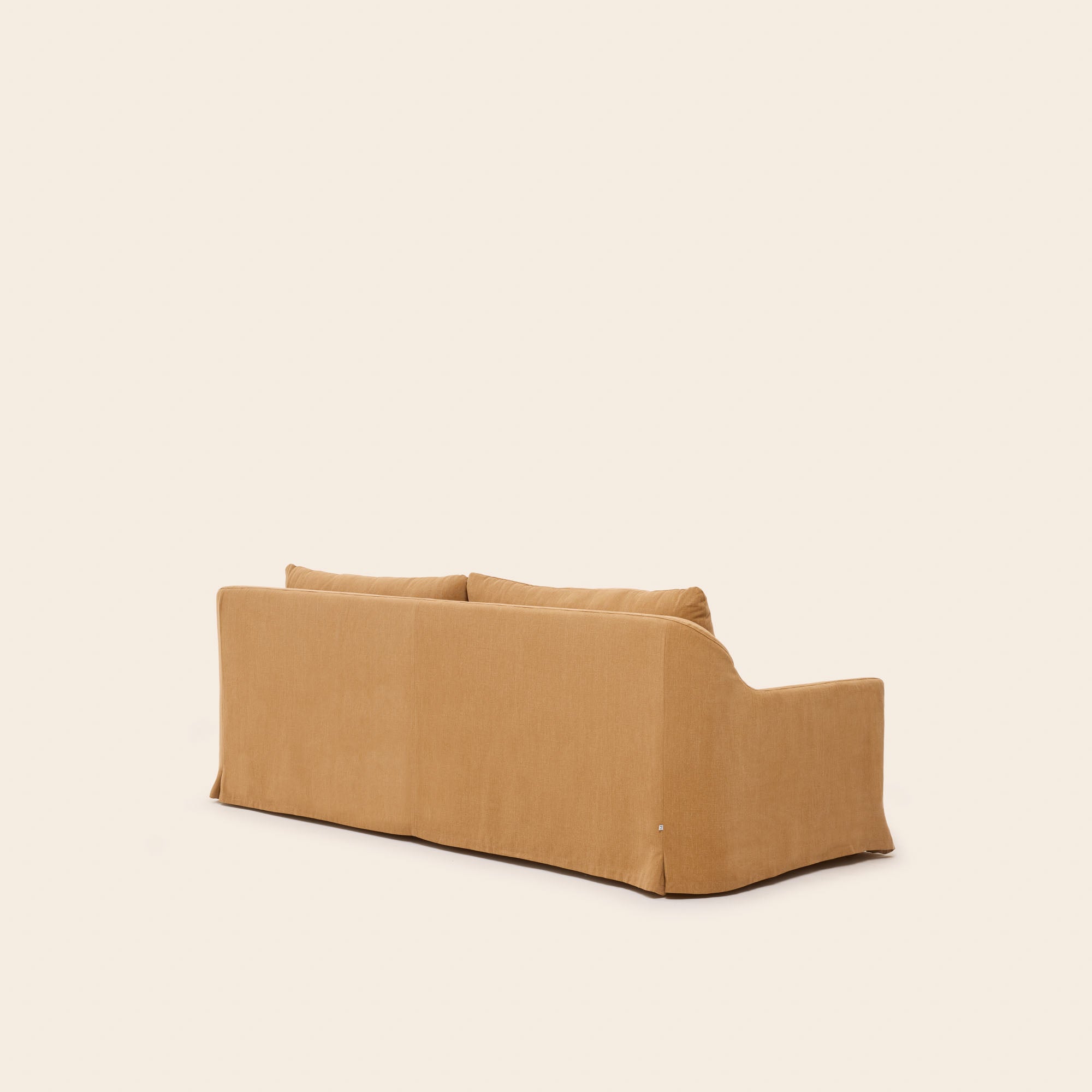 Canapé 3 places CLARIBEL toile caramel