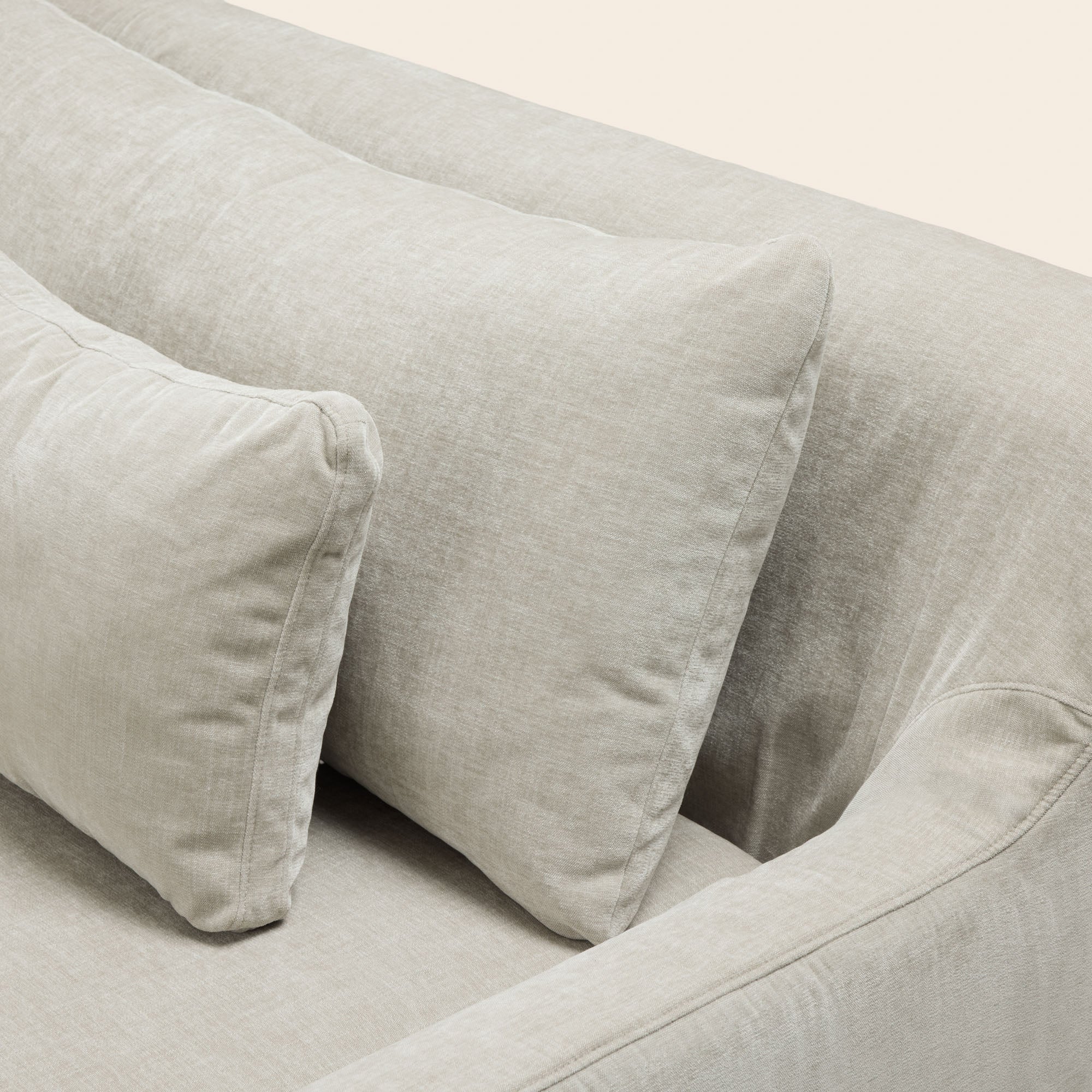 Canapé 3 places CLARIBEL chenille pierre minéral