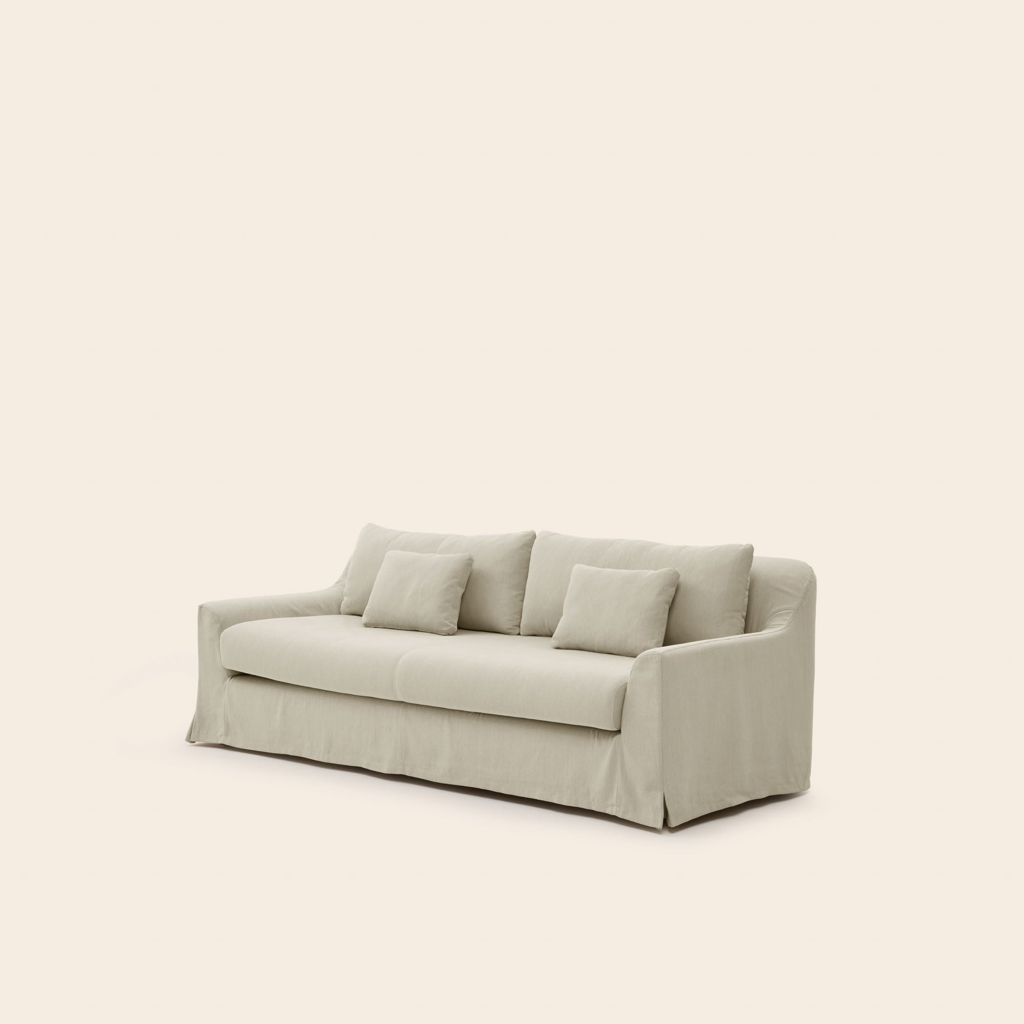 Canapé 3 places CLARIBEL toile beige chaud