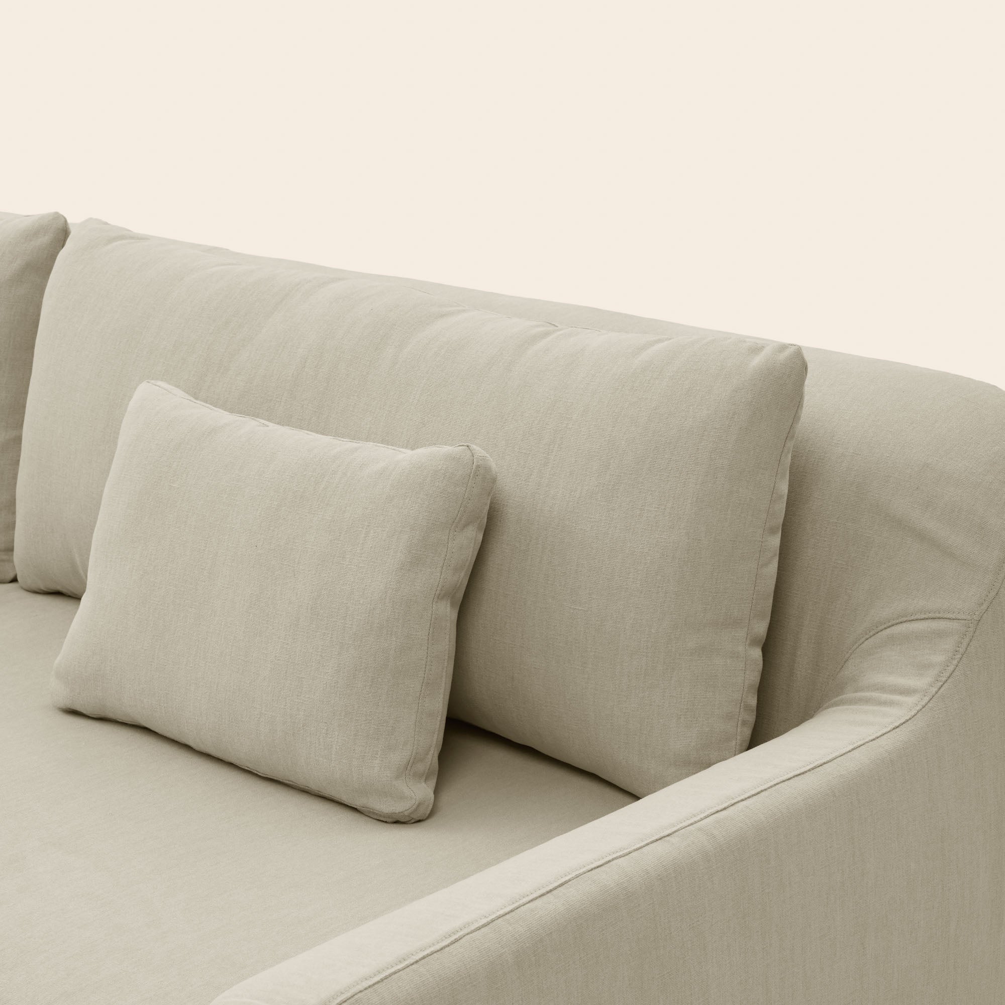 Canapé 3 places CLARIBEL toile beige chaud