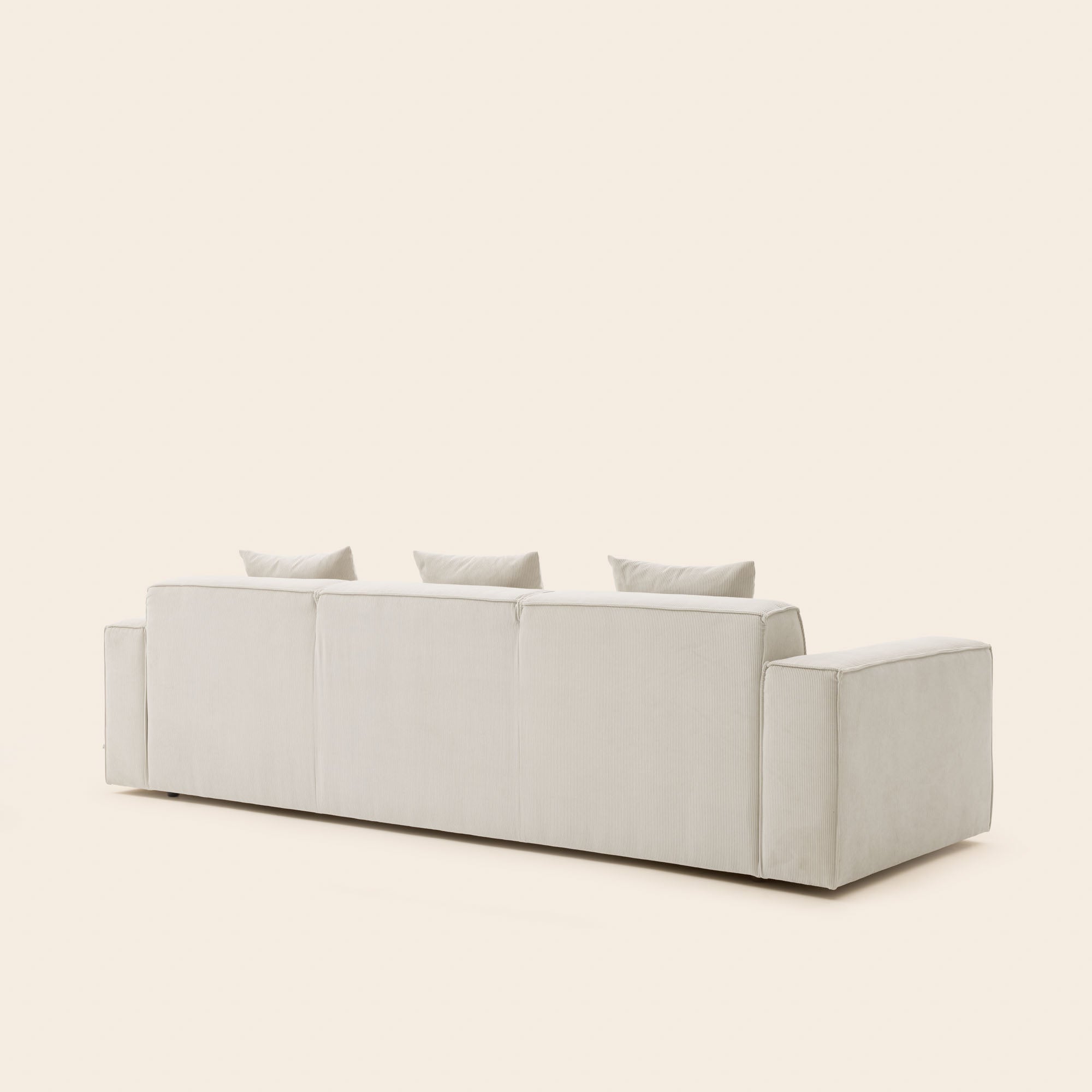 DYONIS limestone ribbed profilo 3-seater sofa