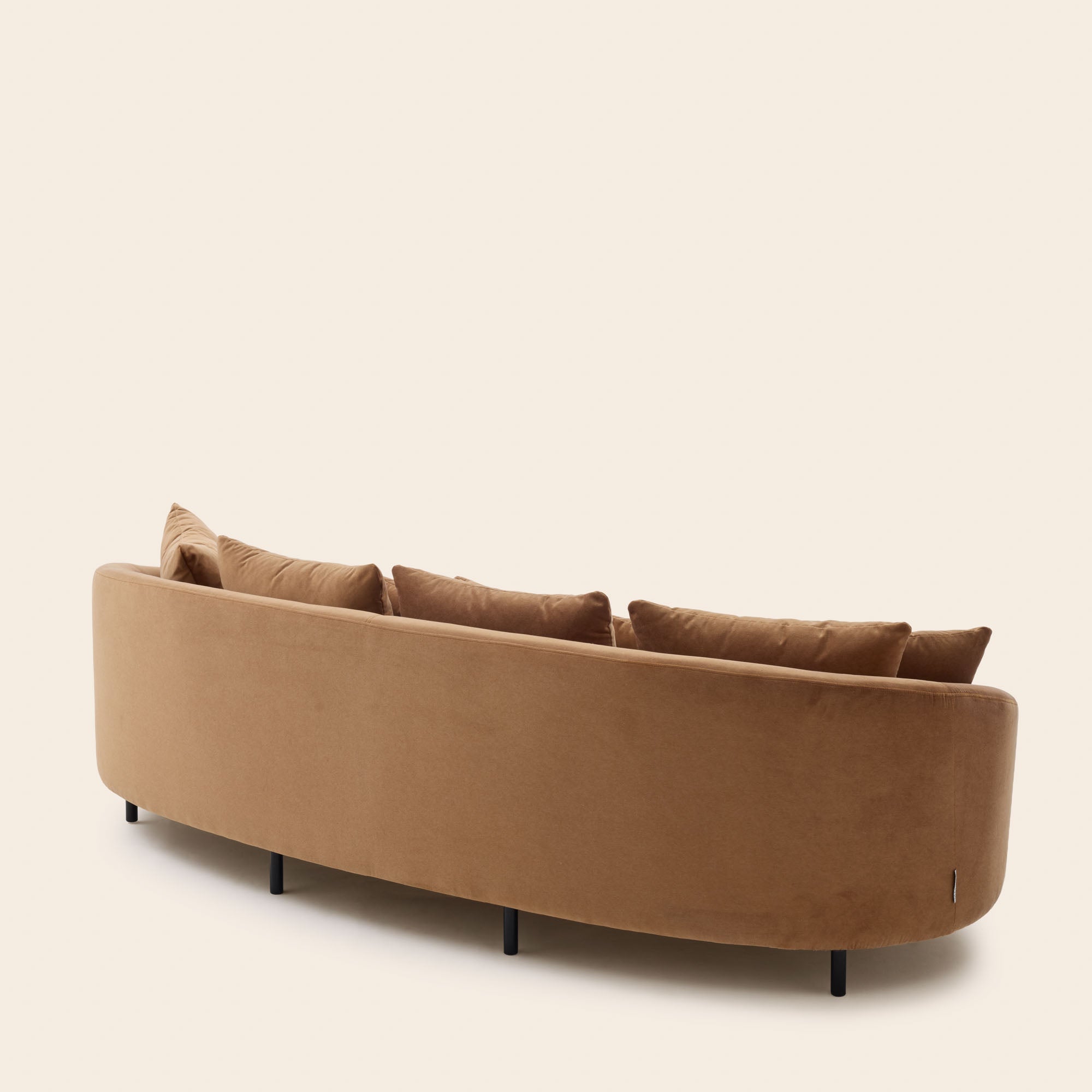 Canapé 3 places JULIKA velours caramel