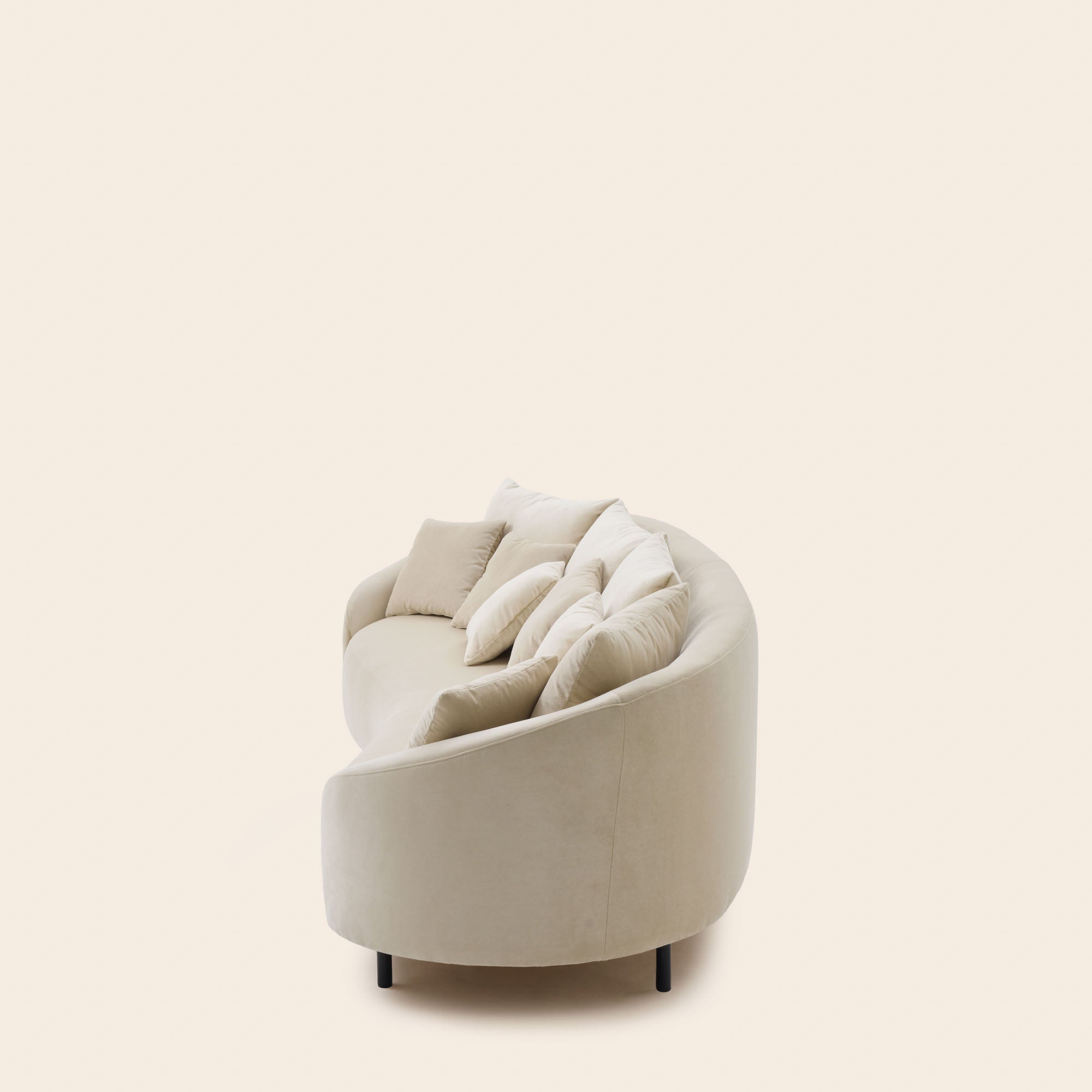 Canapé 3 places JULIKA velours sable doux