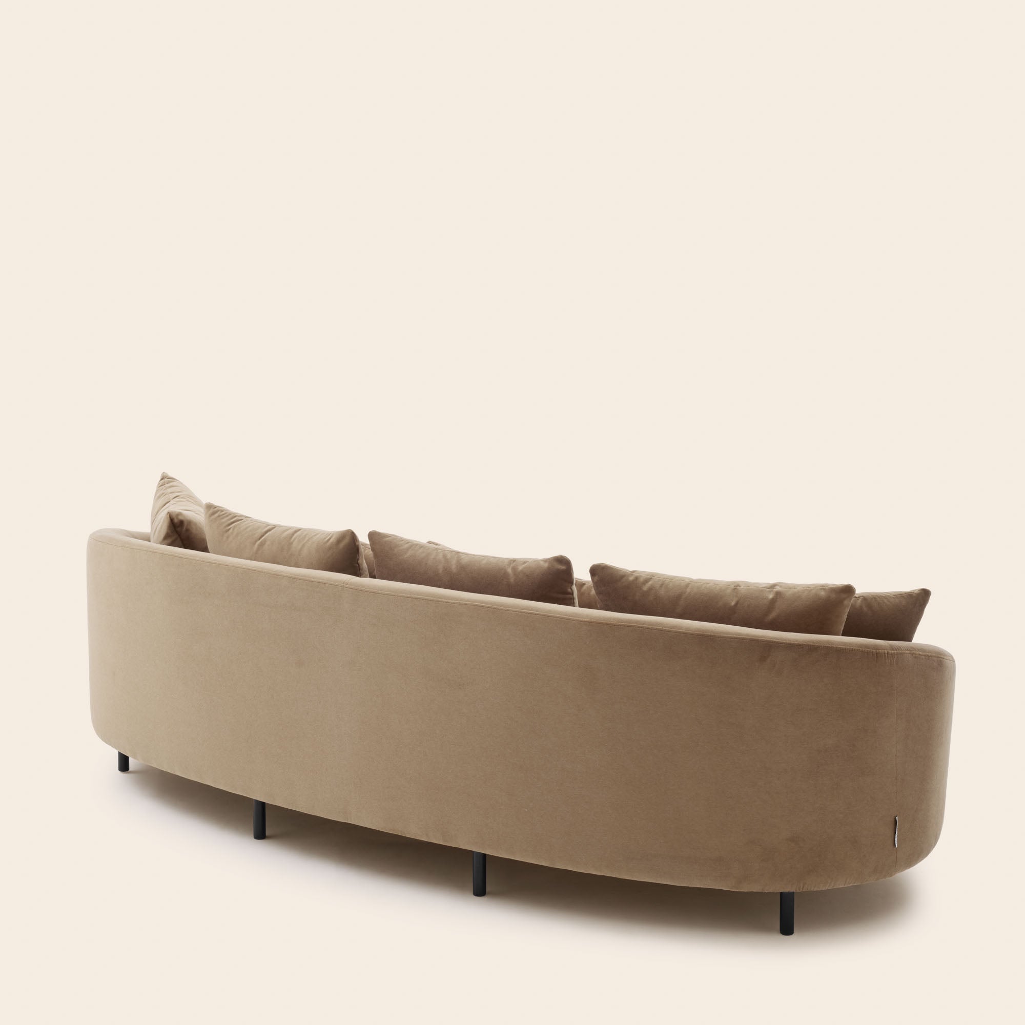 Canapé 3 places JULIKA velours beige chaud