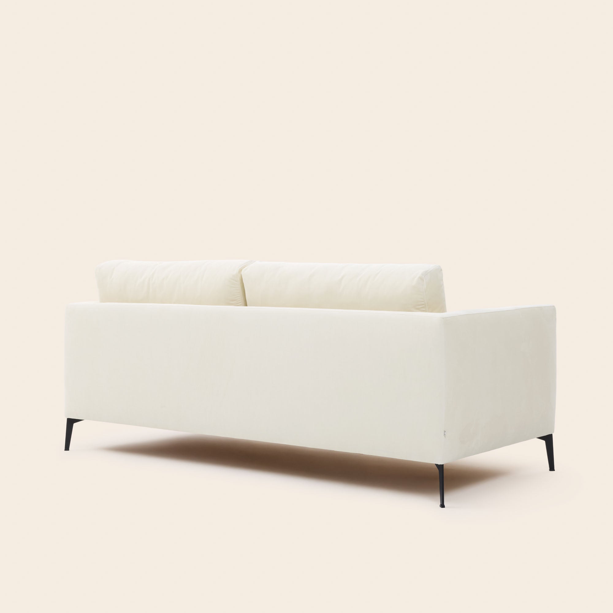 Canapé 3 places ODELLE velours ivoire