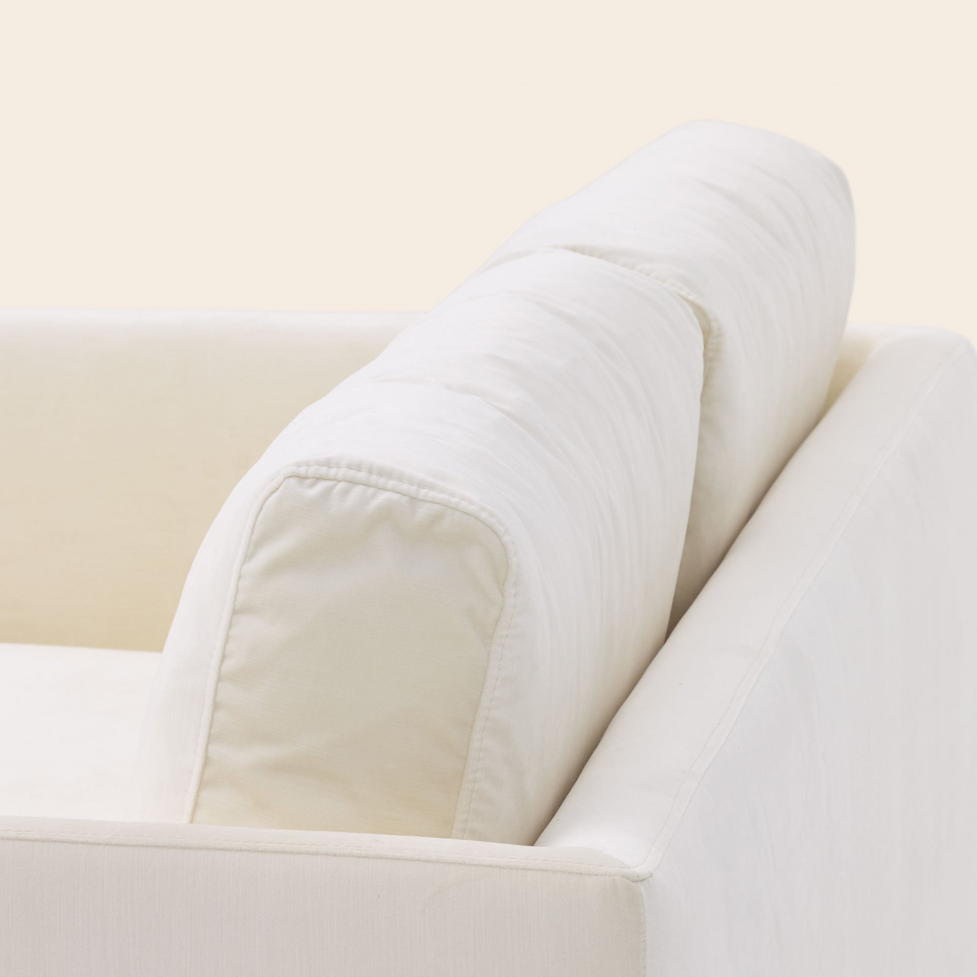 Canapé 3 places ODELLE velours ivoire