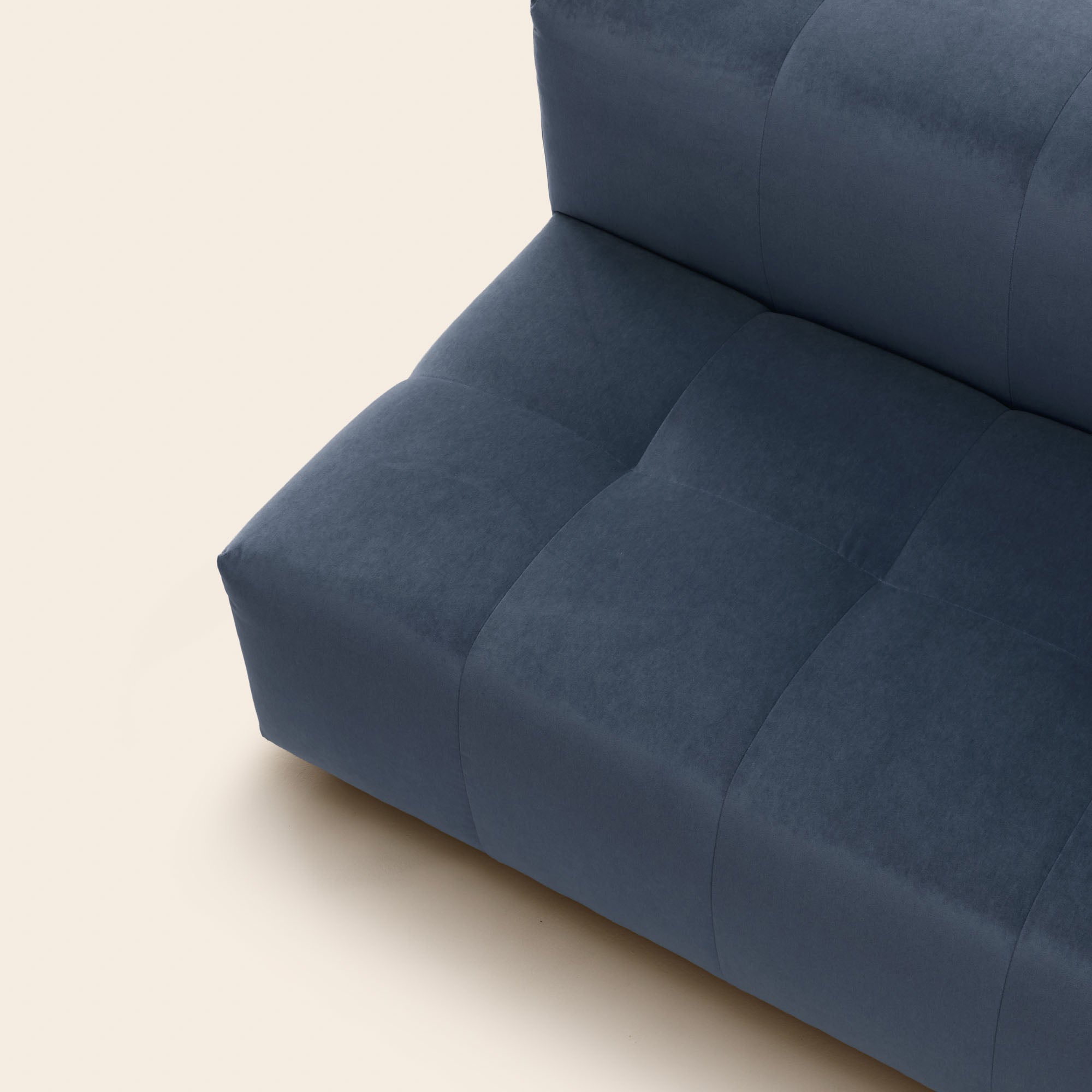 Canapé modulable accoudoir D UBERTO opal bleu de gris