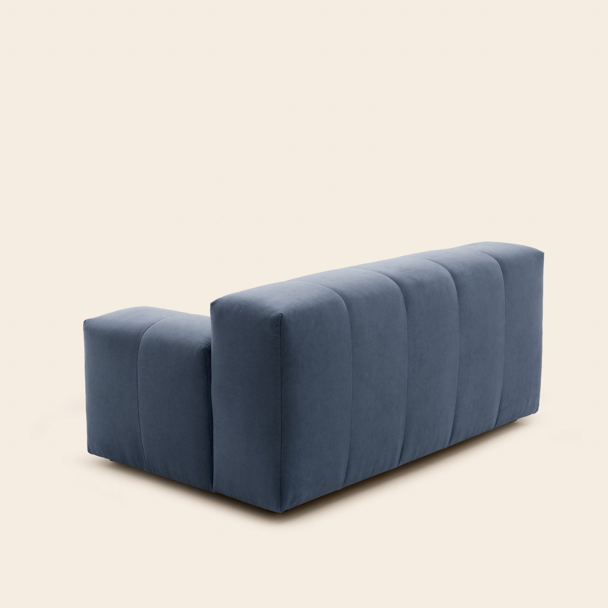 Canapé modulable accoudoir D UBERTO opal bleu de gris