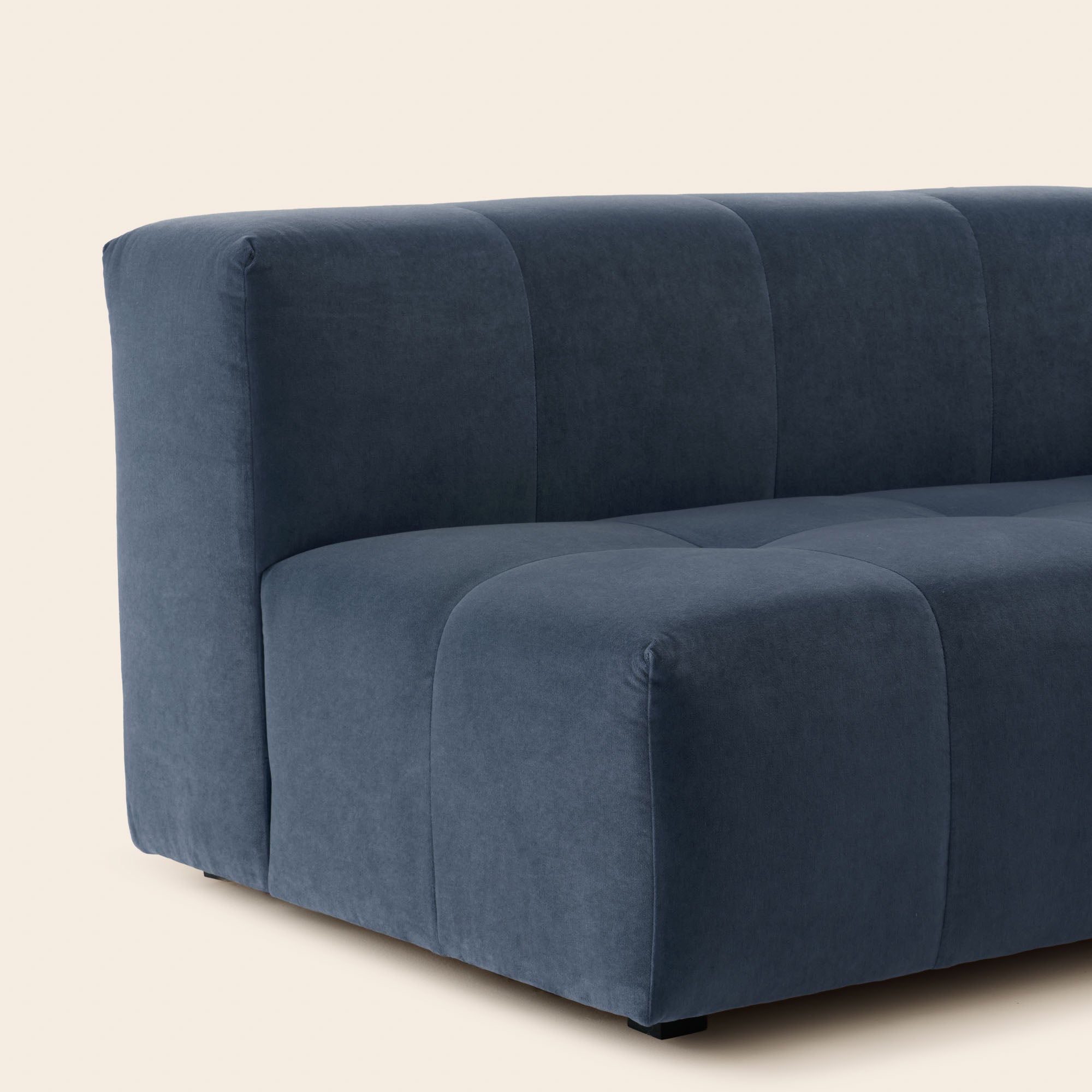 Canapé modulable accoudoir D UBERTO opal bleu de gris