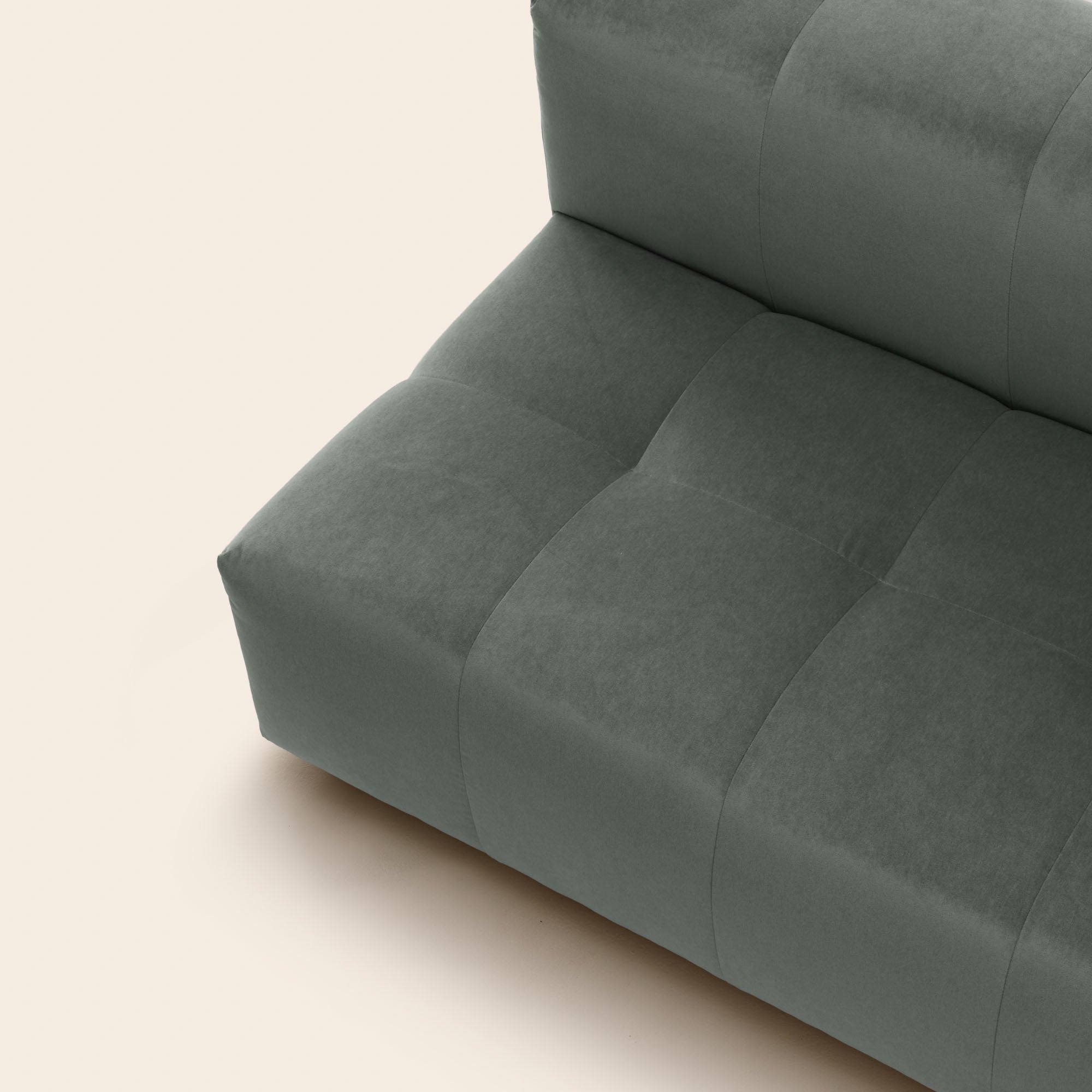 Canapé modulable accoudoir D UBERTO opal kaki grisé