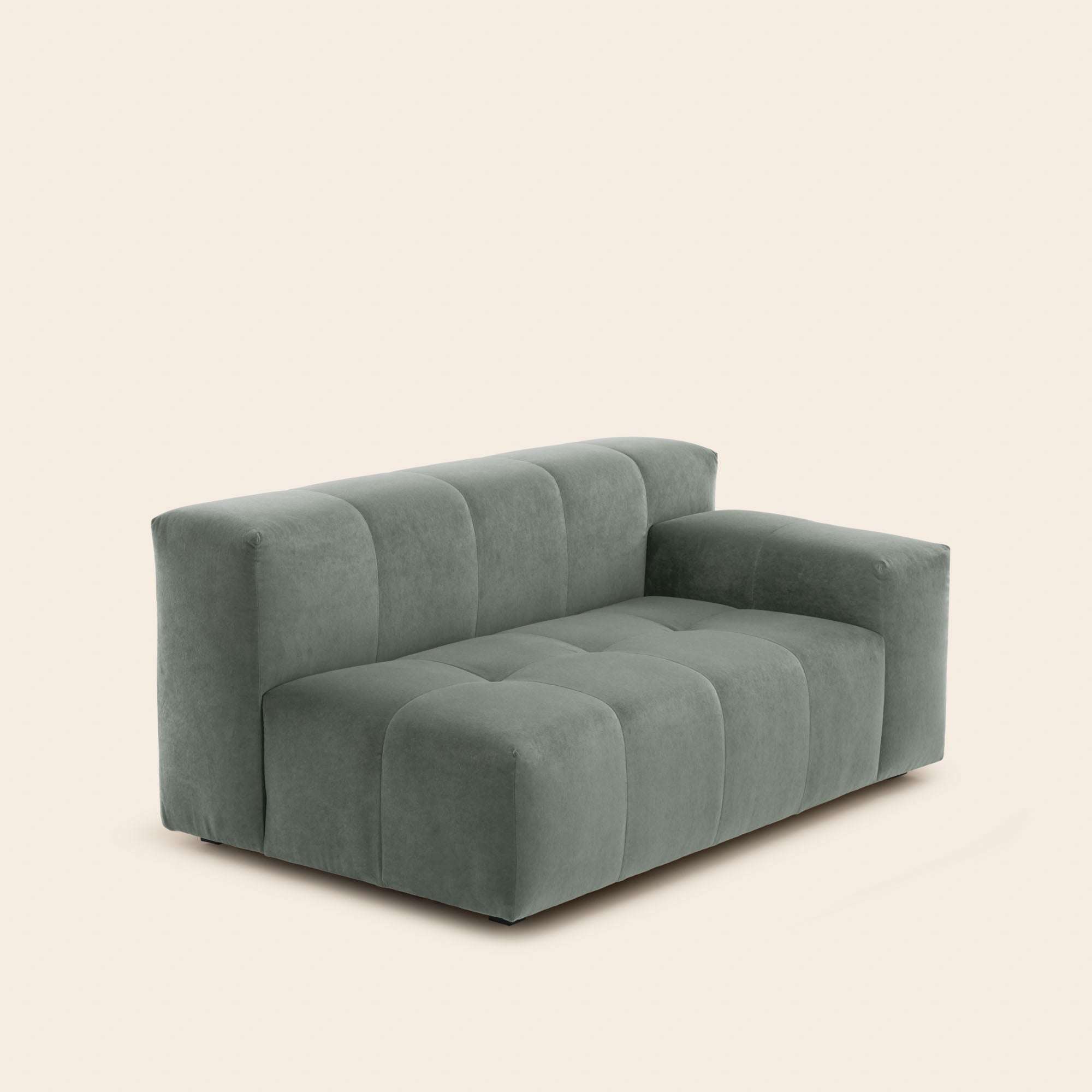 Canapé modulable accoudoir D UBERTO opal kaki grisé