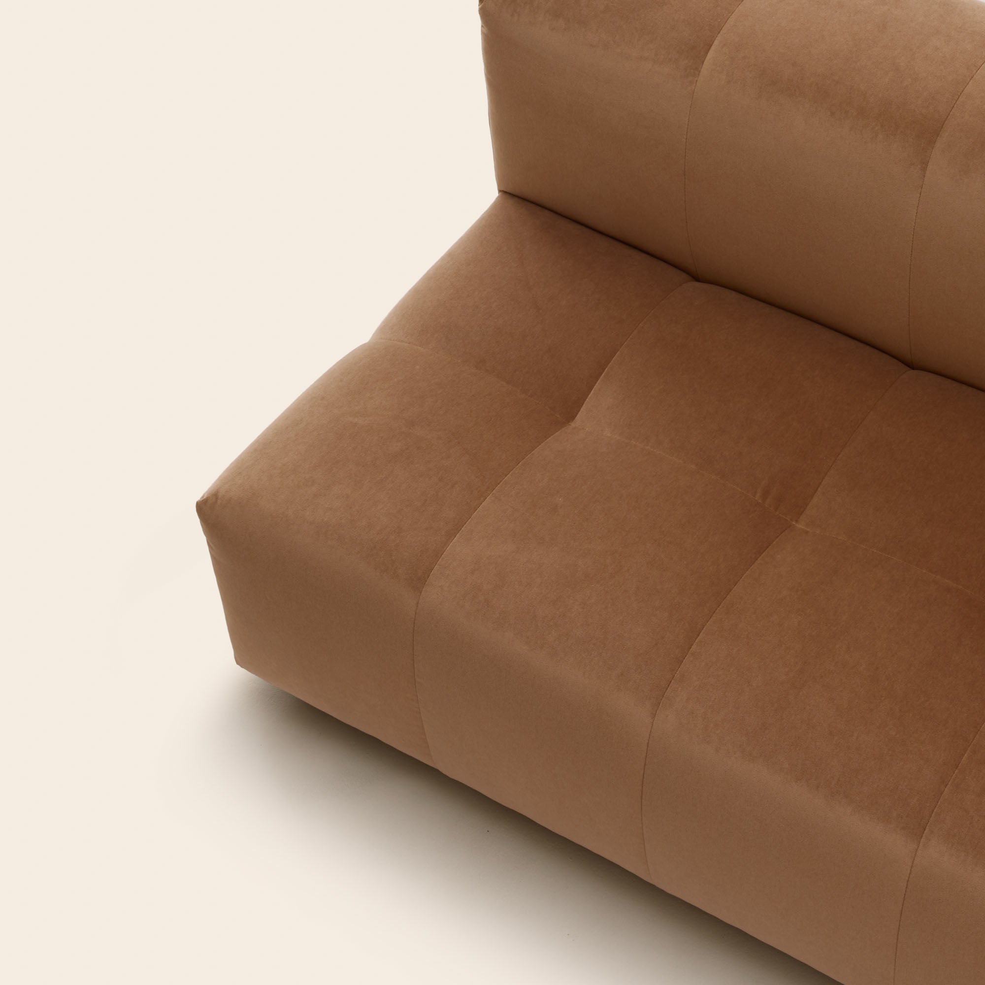 Canapé modulable accoudoir D UBERTO opal caramel