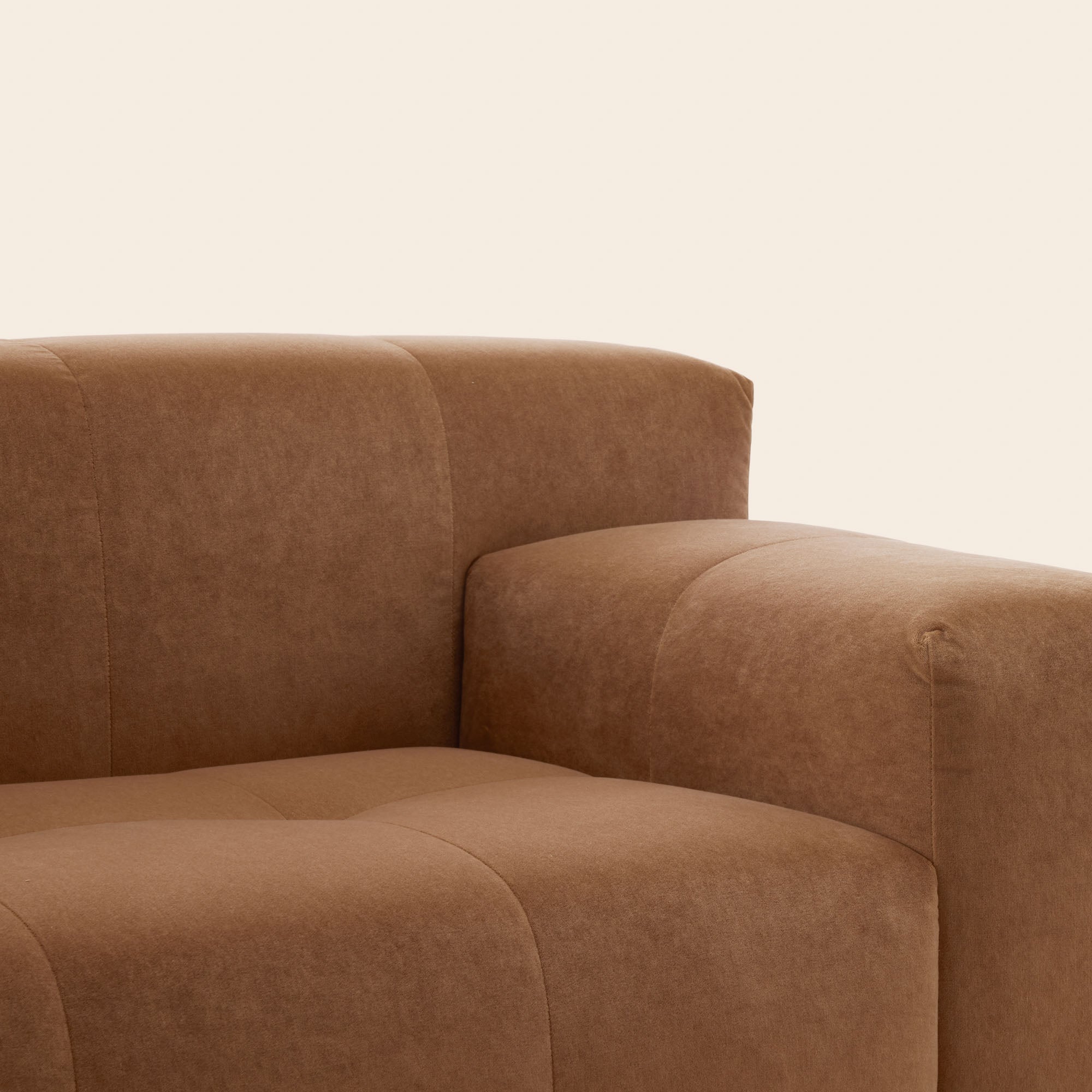 Canapé modulable accoudoir D UBERTO opal caramel