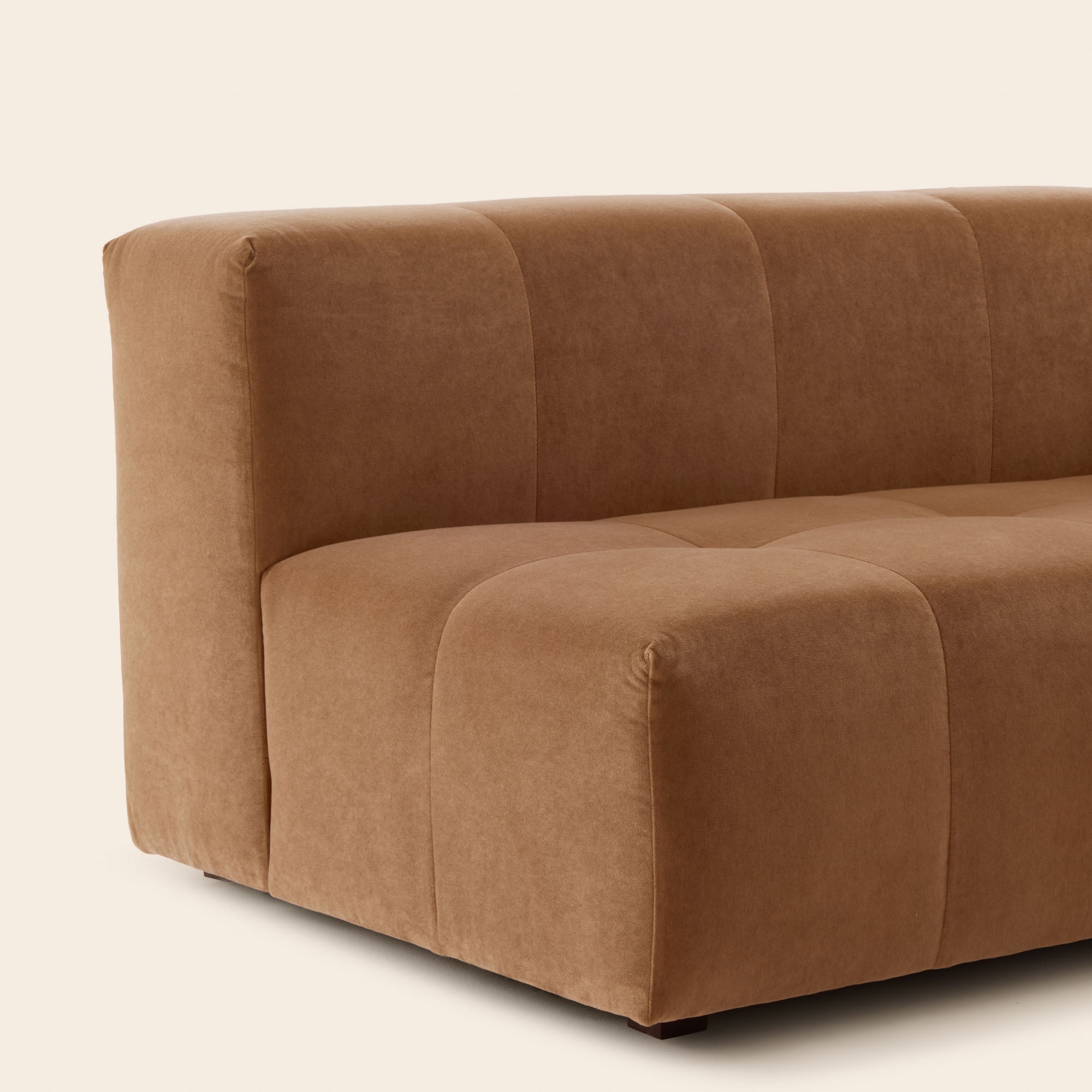 Canapé modulable accoudoir D UBERTO opal caramel