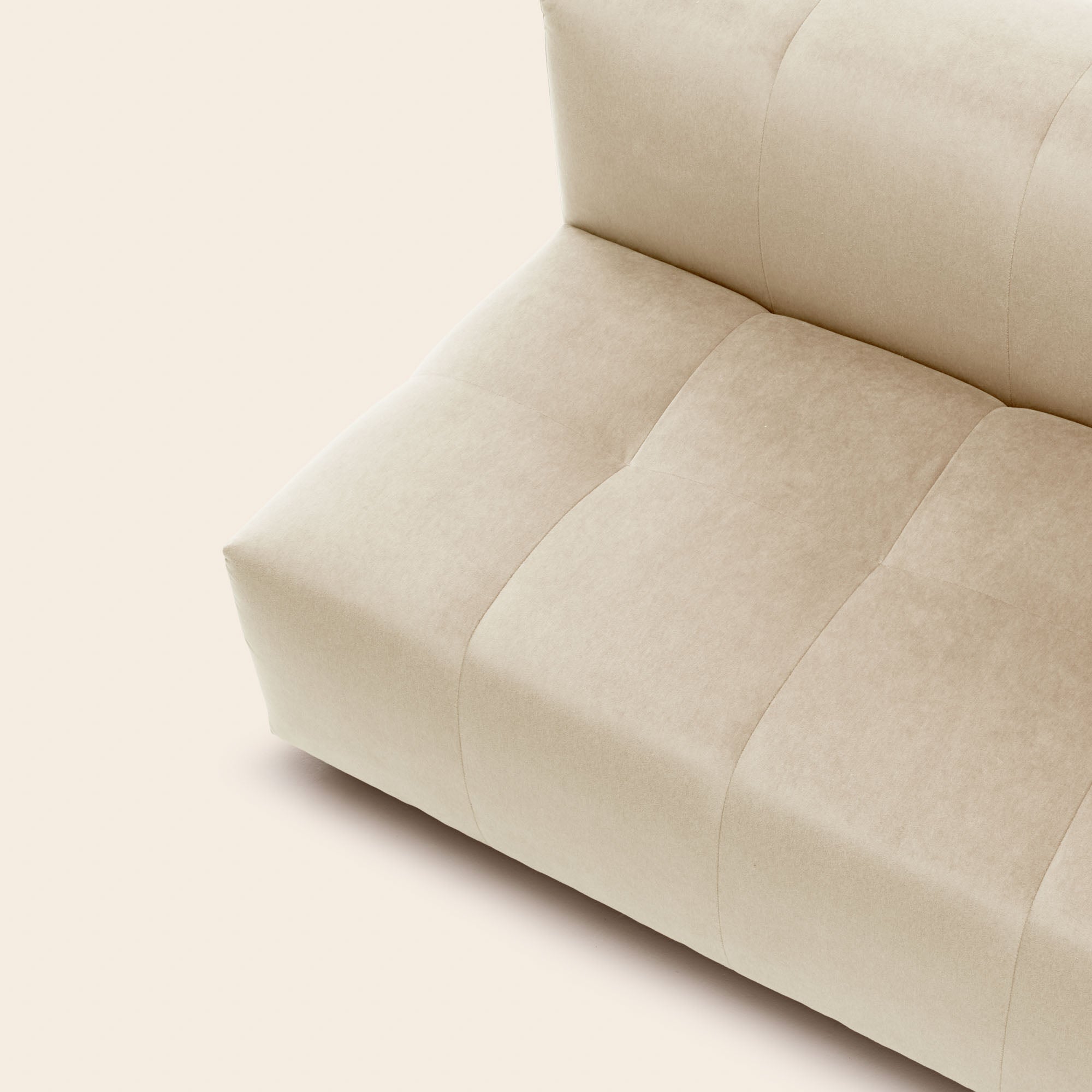 Canapé modulable accoudoir D UBERTO opal sable doux