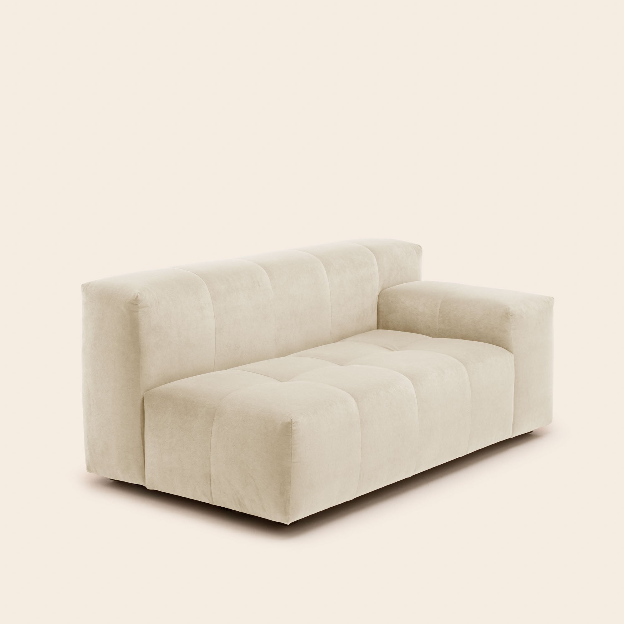 Canapé modulable accoudoir D UBERTO opal sable doux