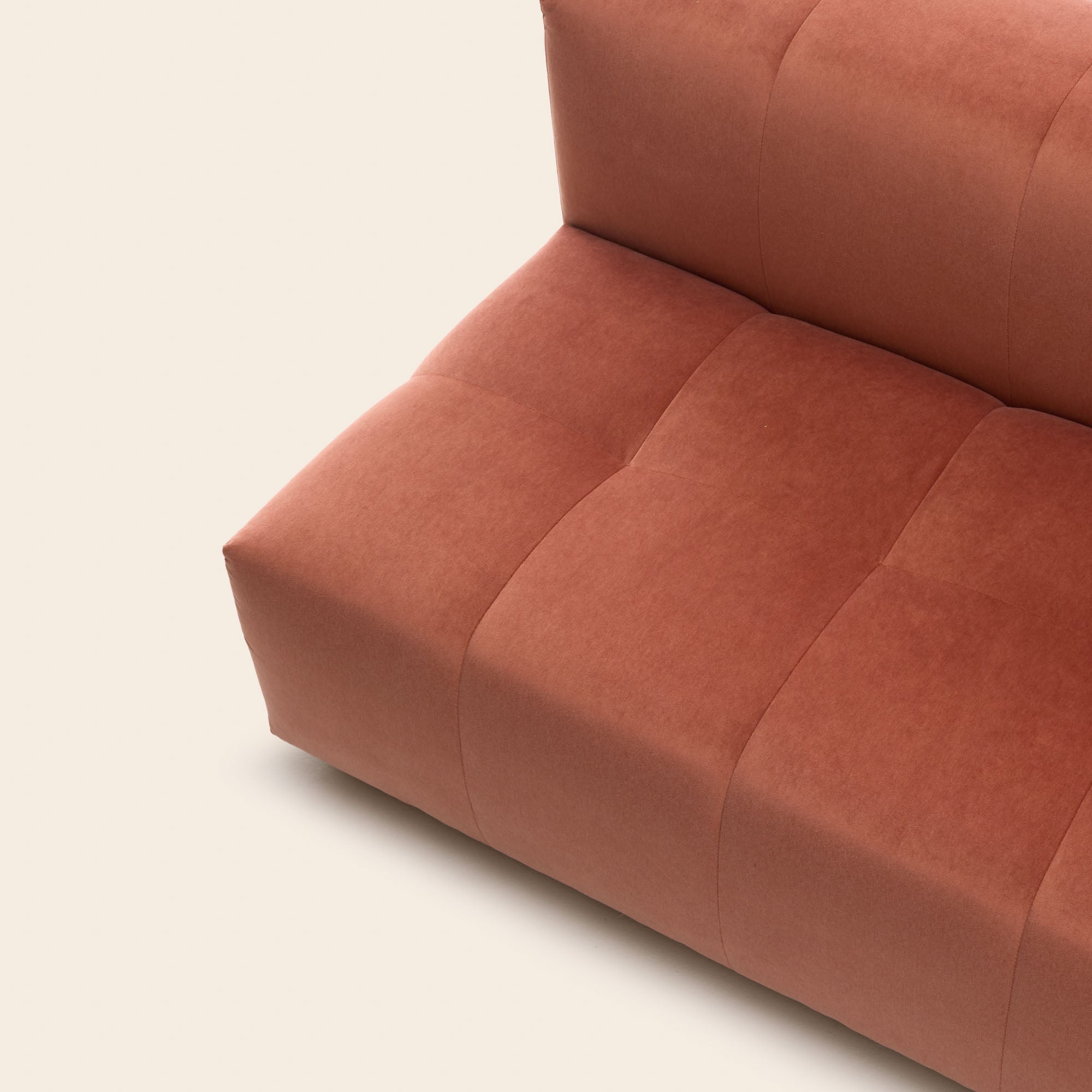 Canapé modulable accoudoir D UBERTO opal orange corail